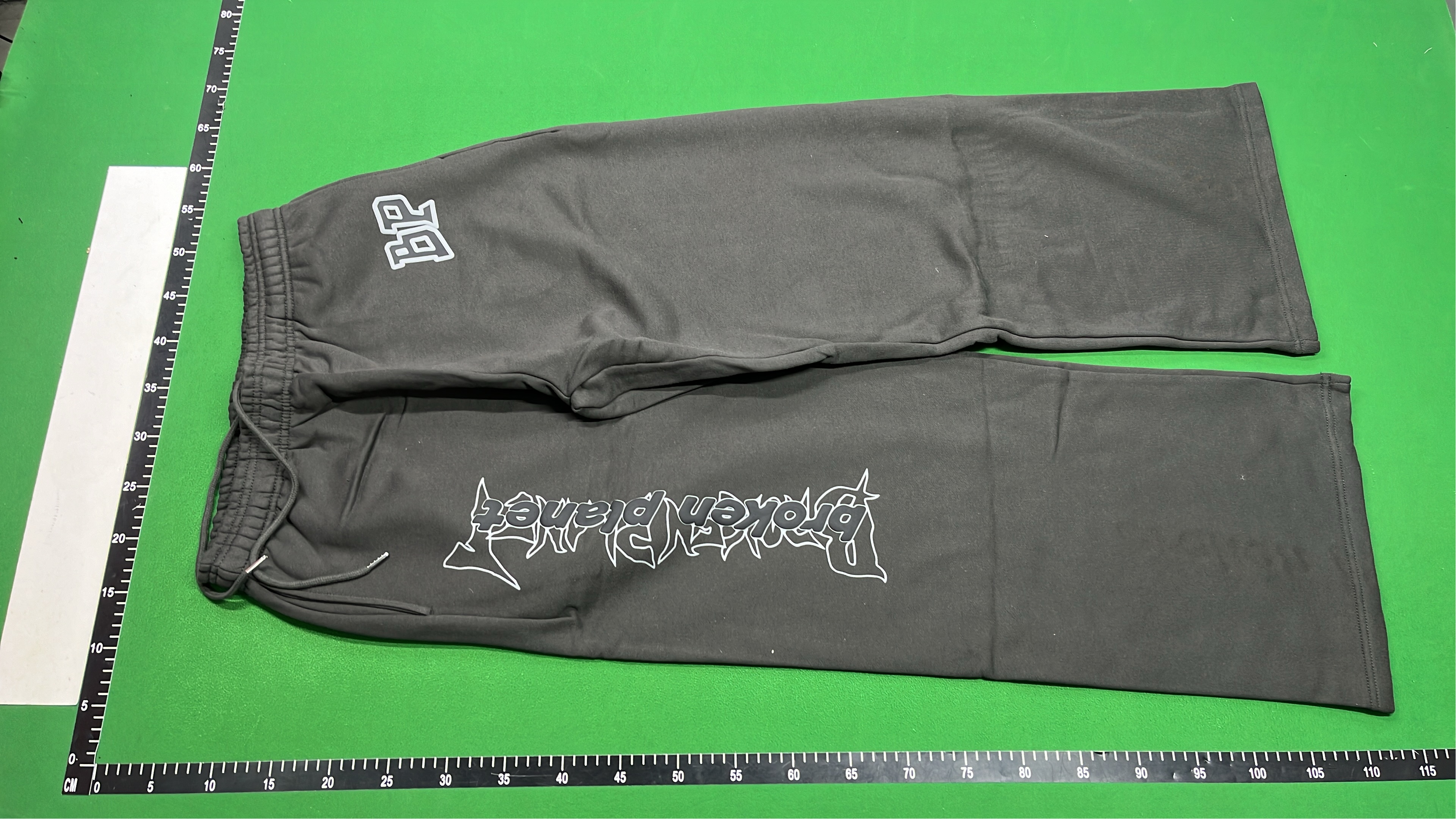Dark Gray Casual Pants with Abstract Print Design