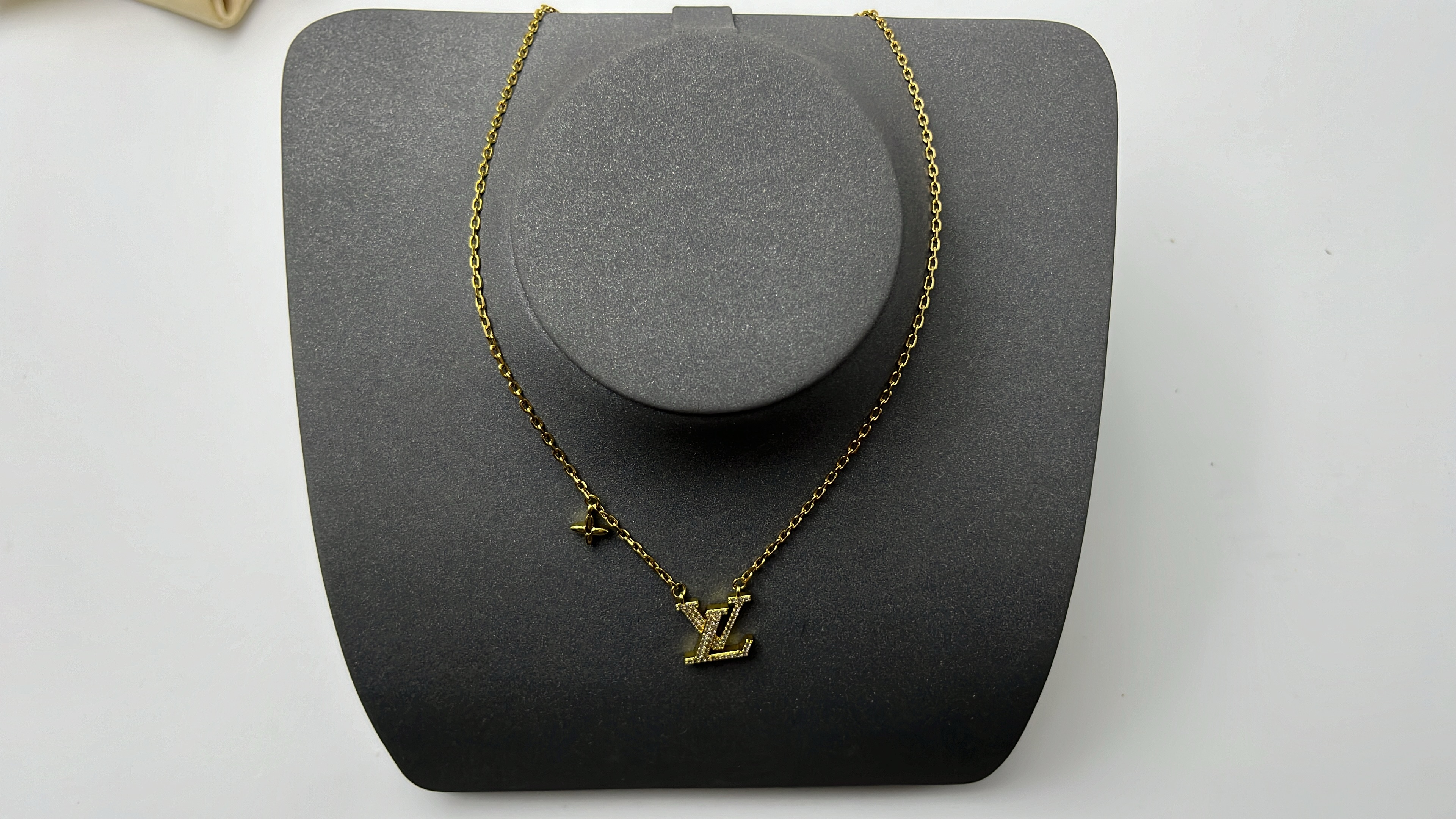 LV Monogram Chain Bracelet and Necklace Set