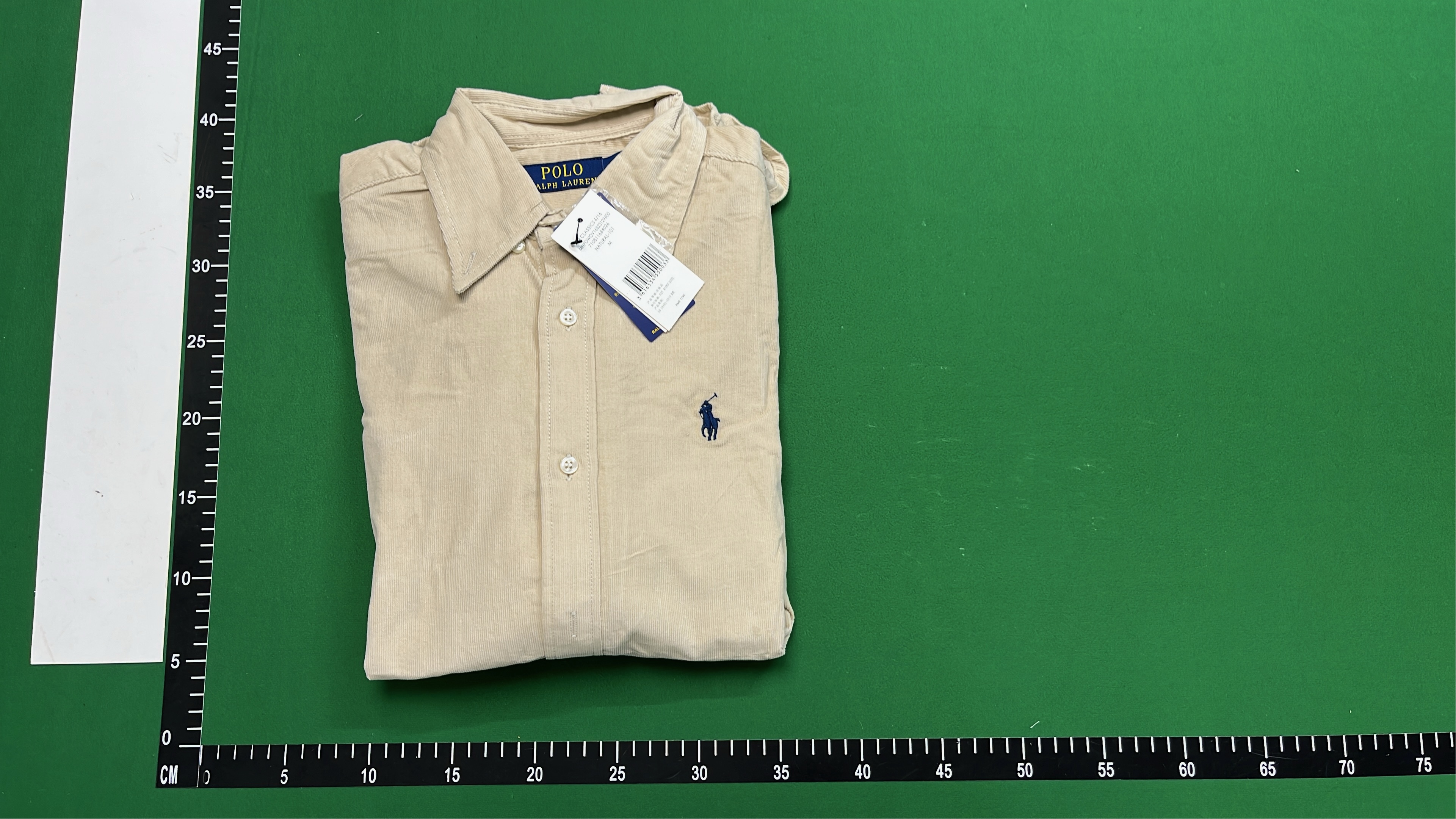 Men's Navy Blue Button-Down Shirt with Logo