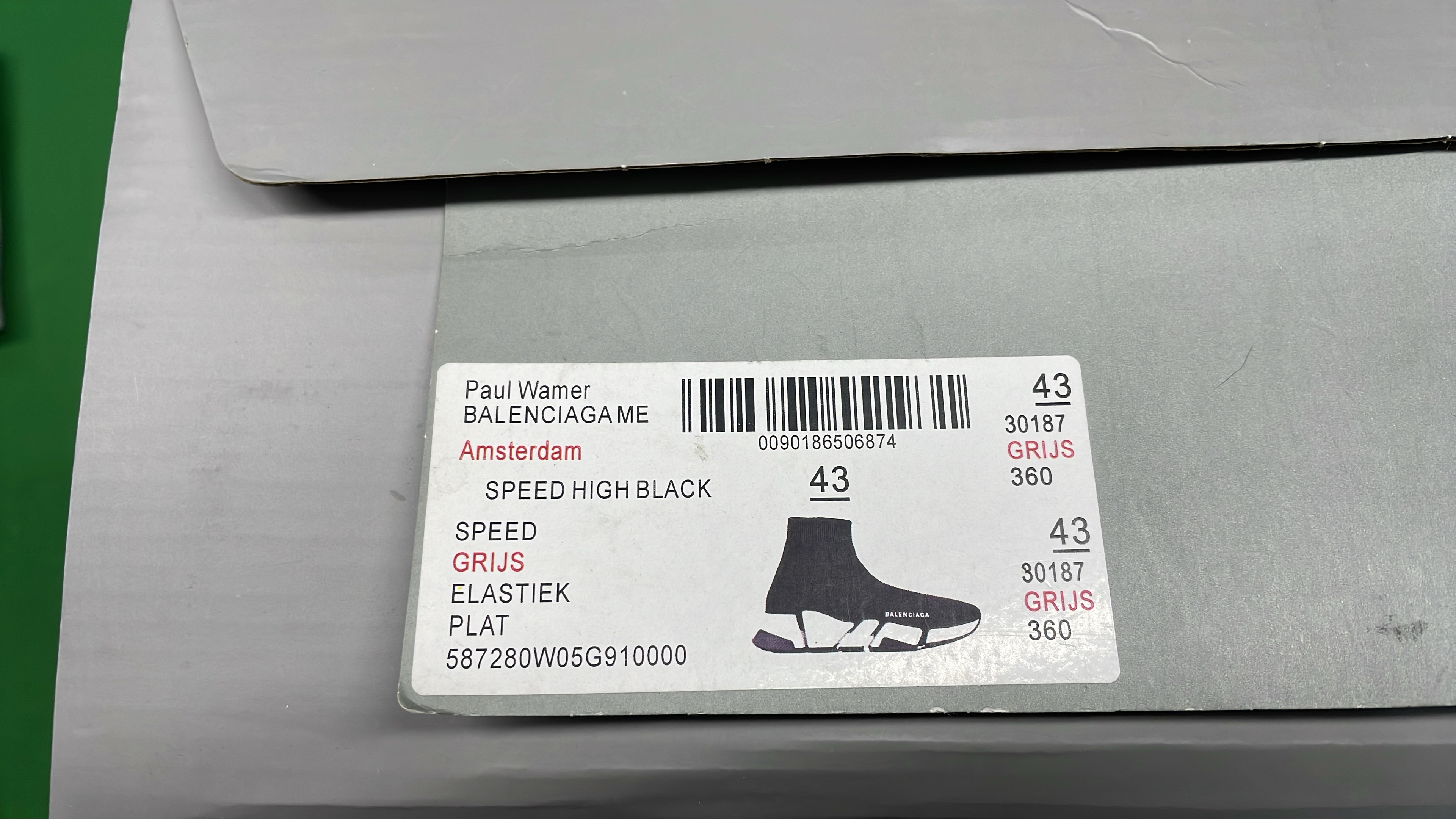 Balenciaga Speed Trainer Sneakers Black White