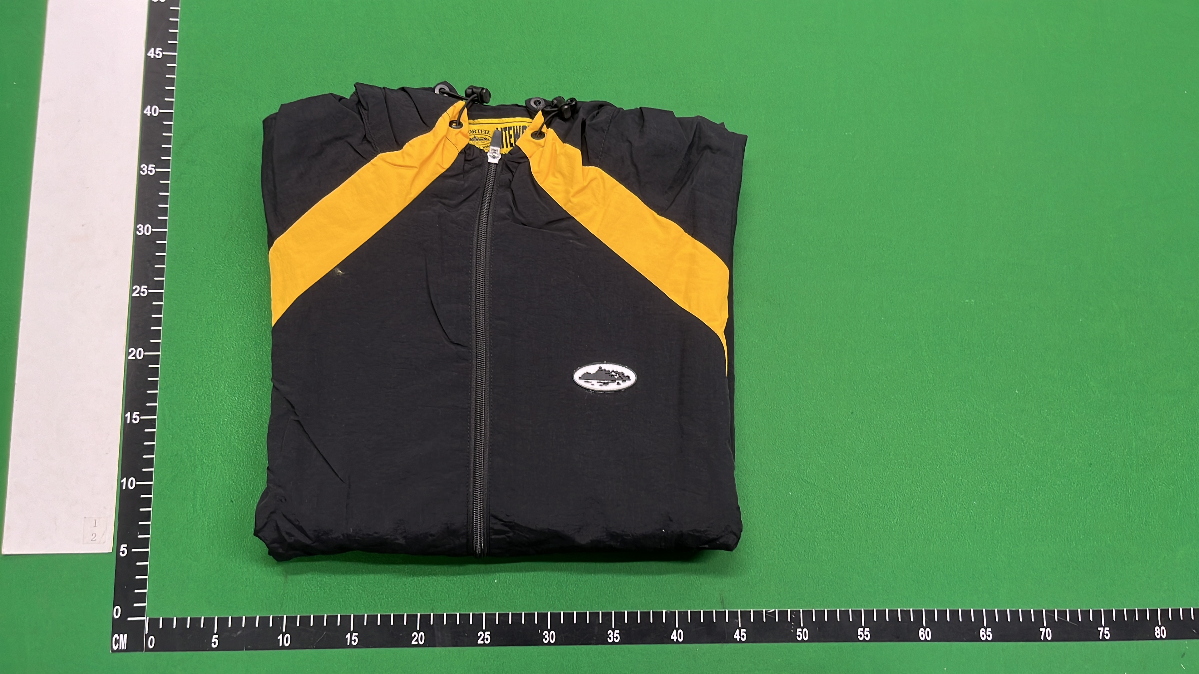 Black and Yellow Hooded Windbreaker Jacket