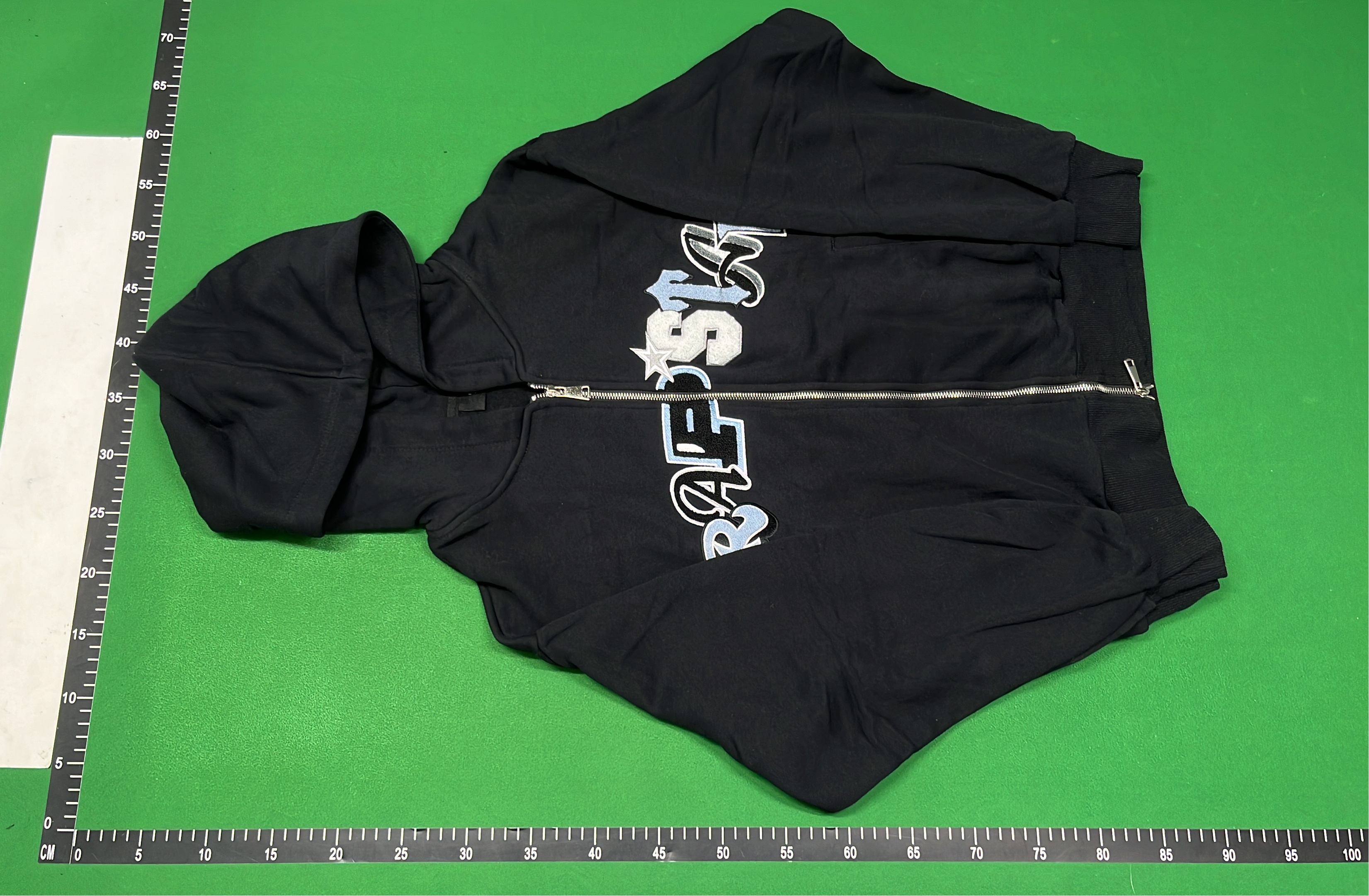Black Zip-Up Hoodie and Jogger Set