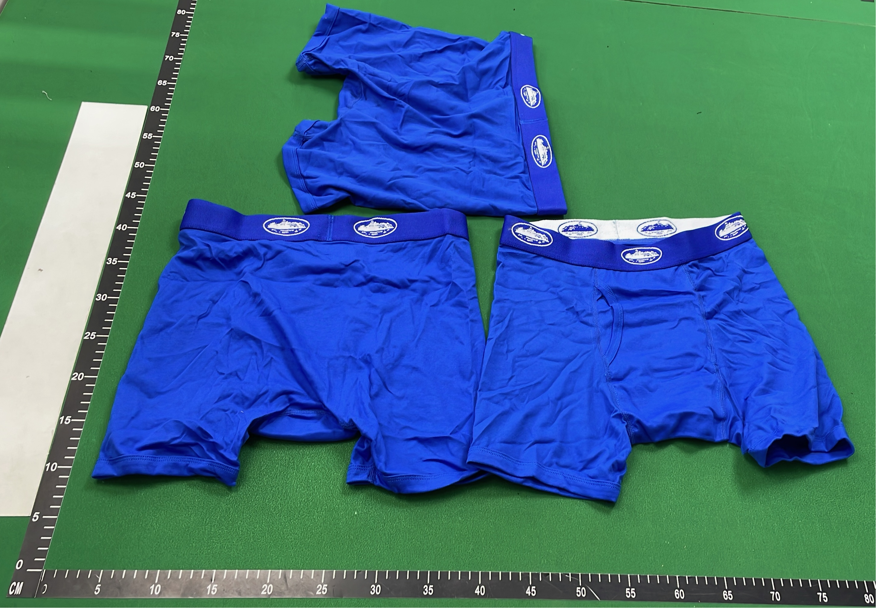 Blue Star Design Boxer Shorts with Ship Logo