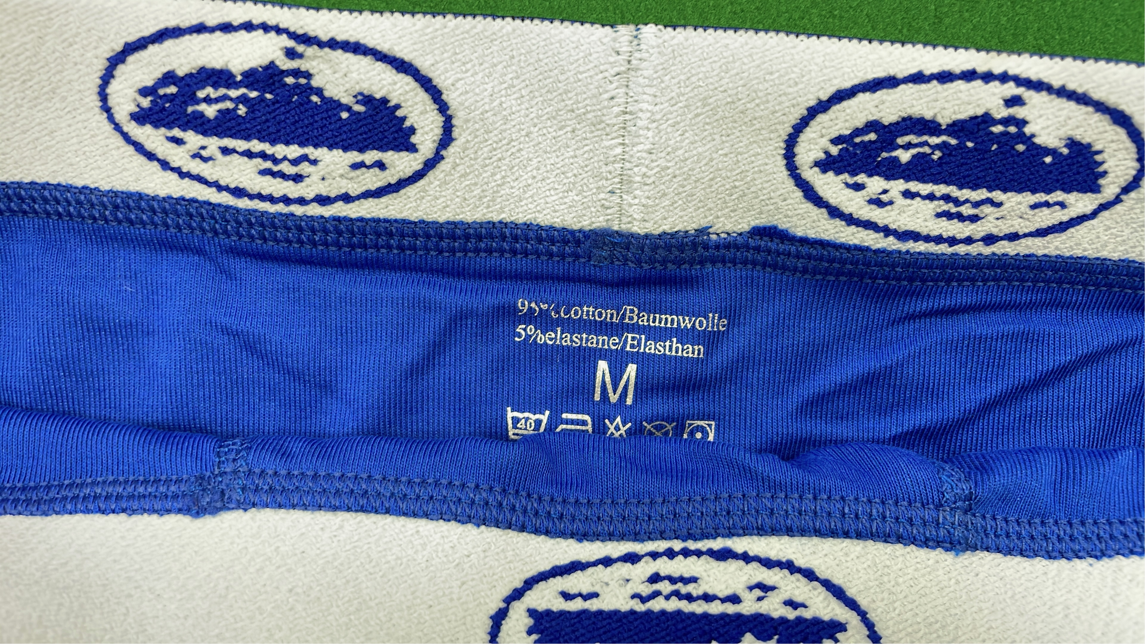Blue Star Design Boxer Shorts with Ship Logo