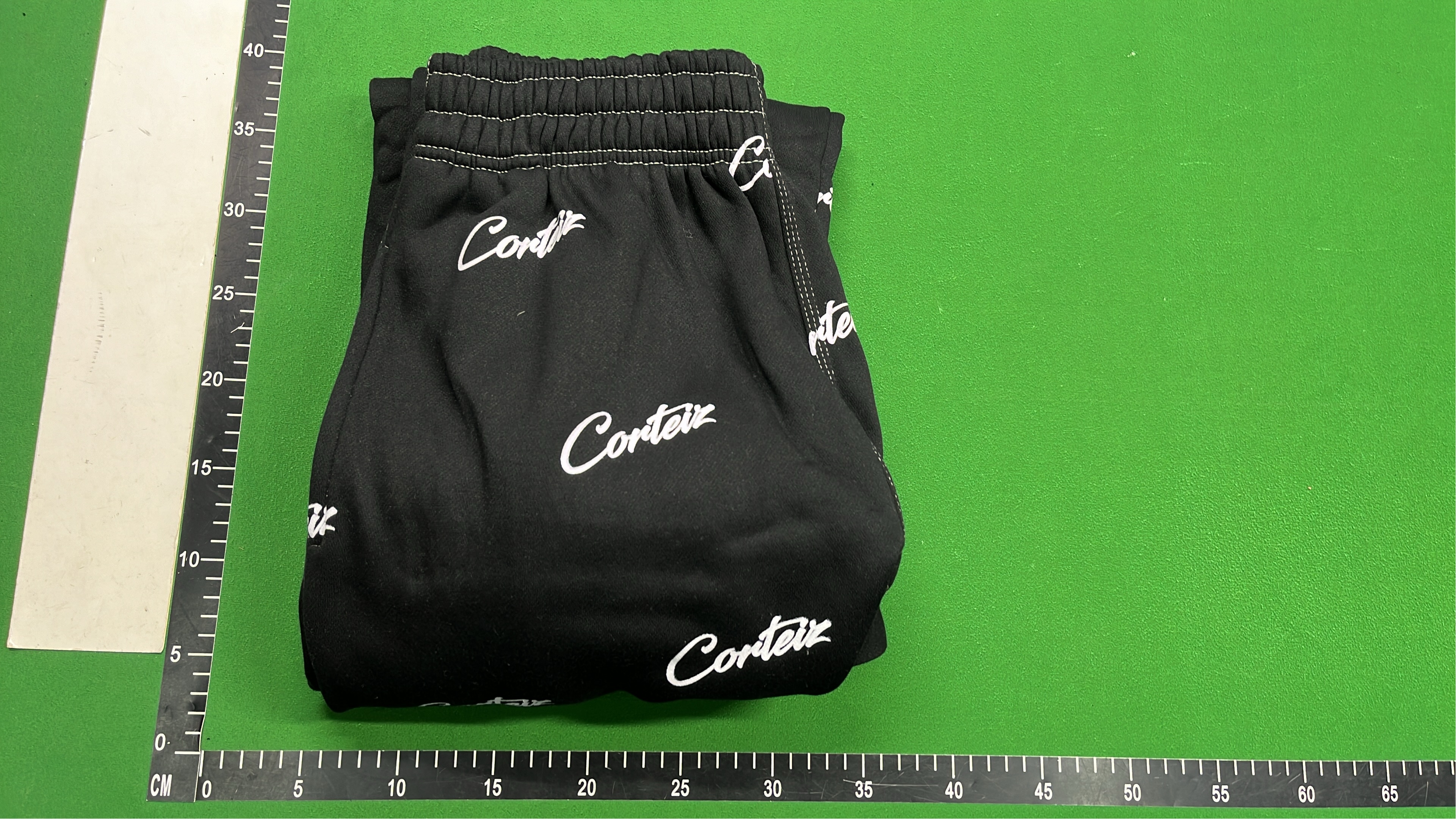 Cortair Black Gold Logo Print Sweatpants