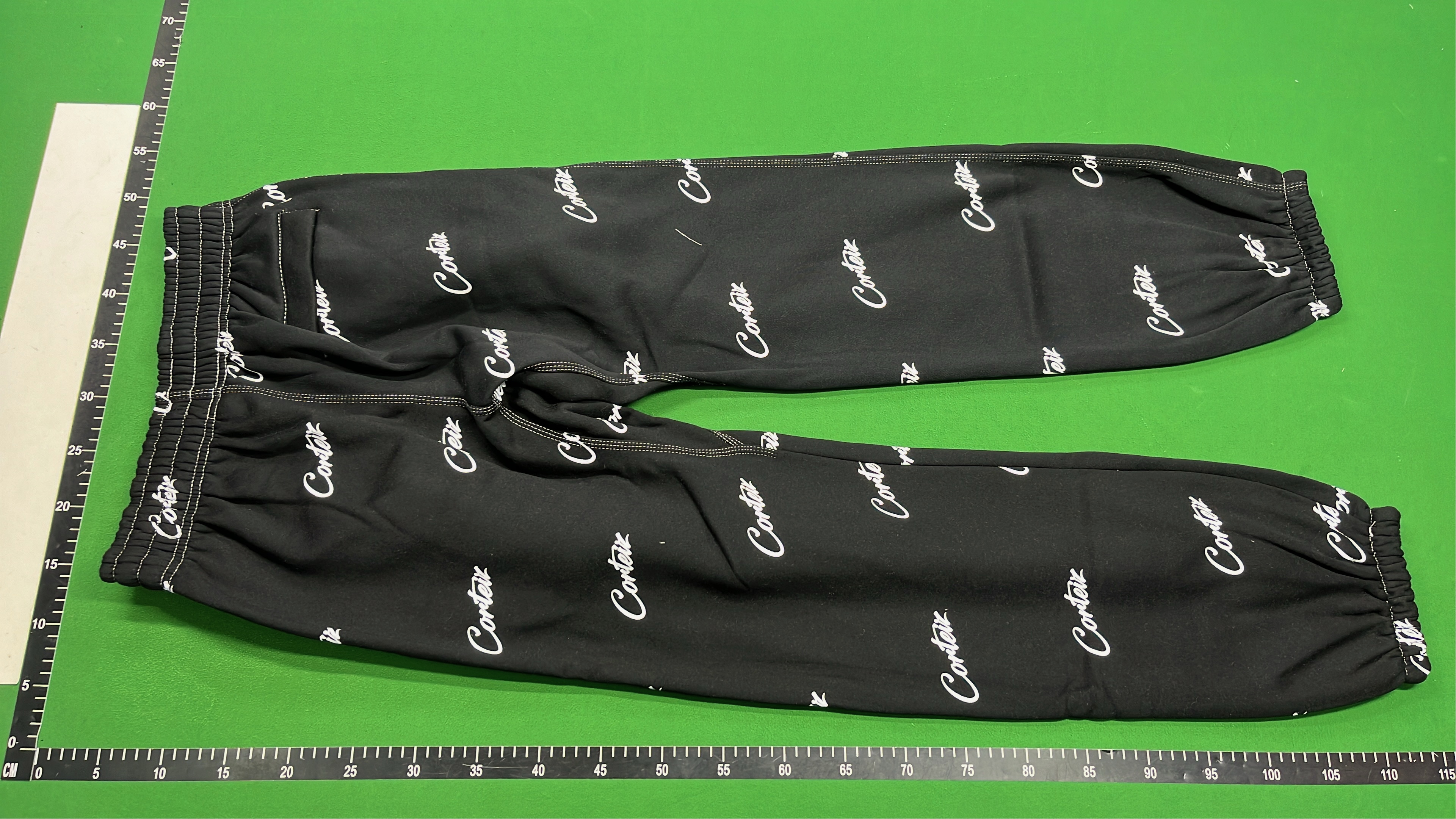 Cortair Black Gold Logo Print Sweatpants