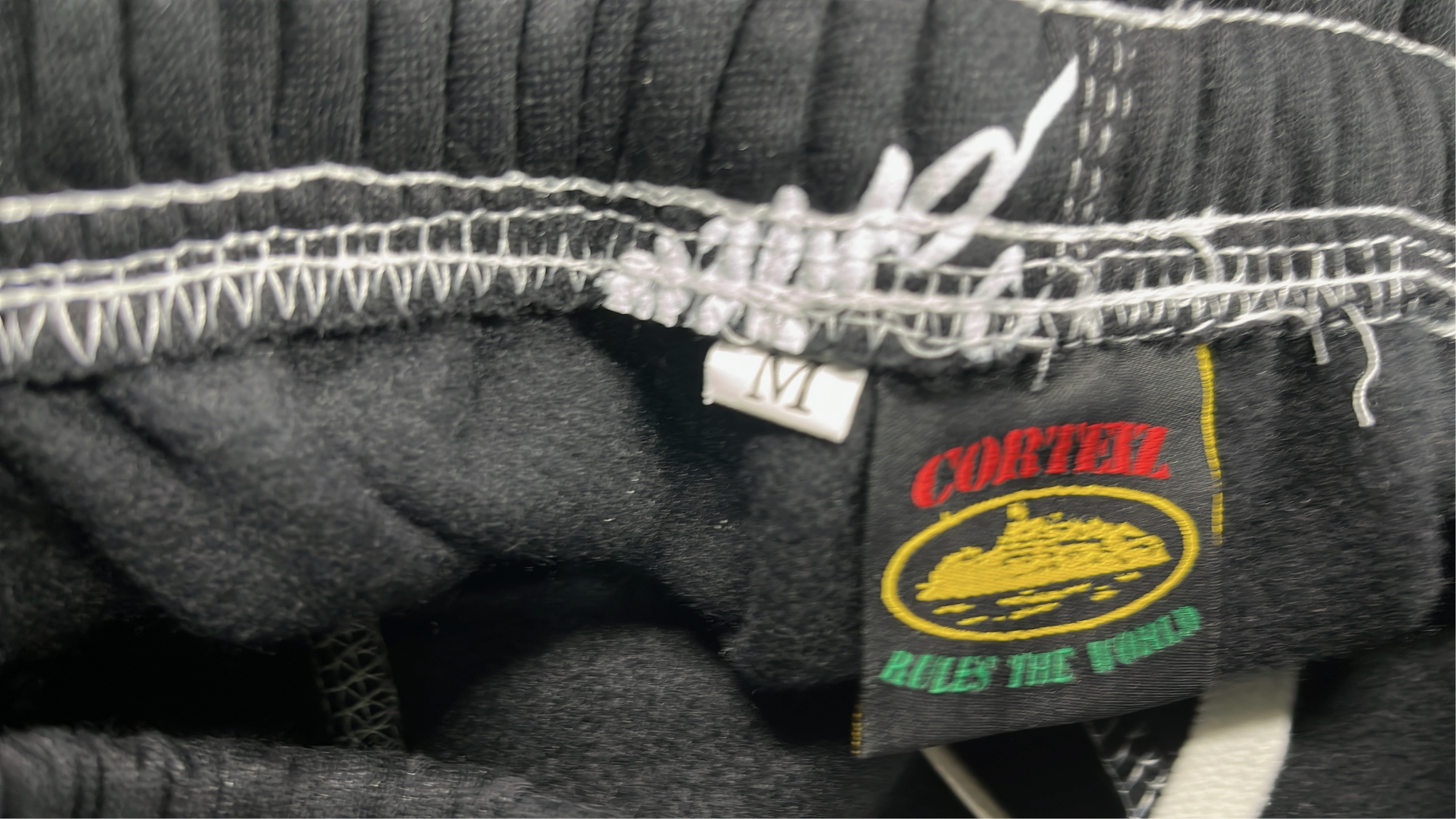 Cortair Black Gold Logo Print Sweatpants