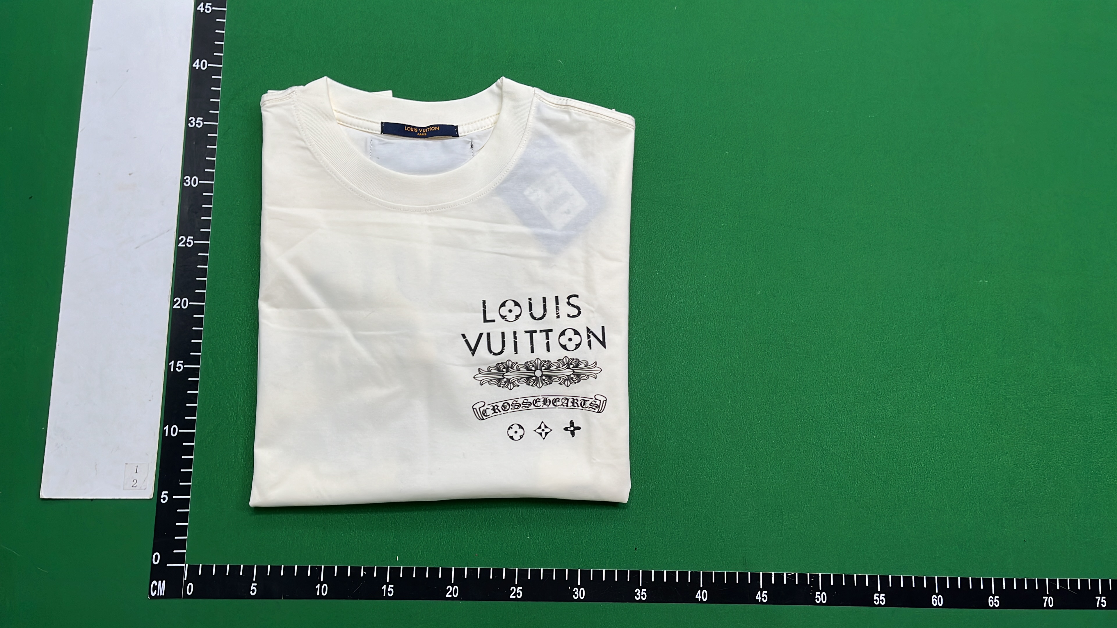 Louis Vuitton Cream T-Shirt with Logo Print