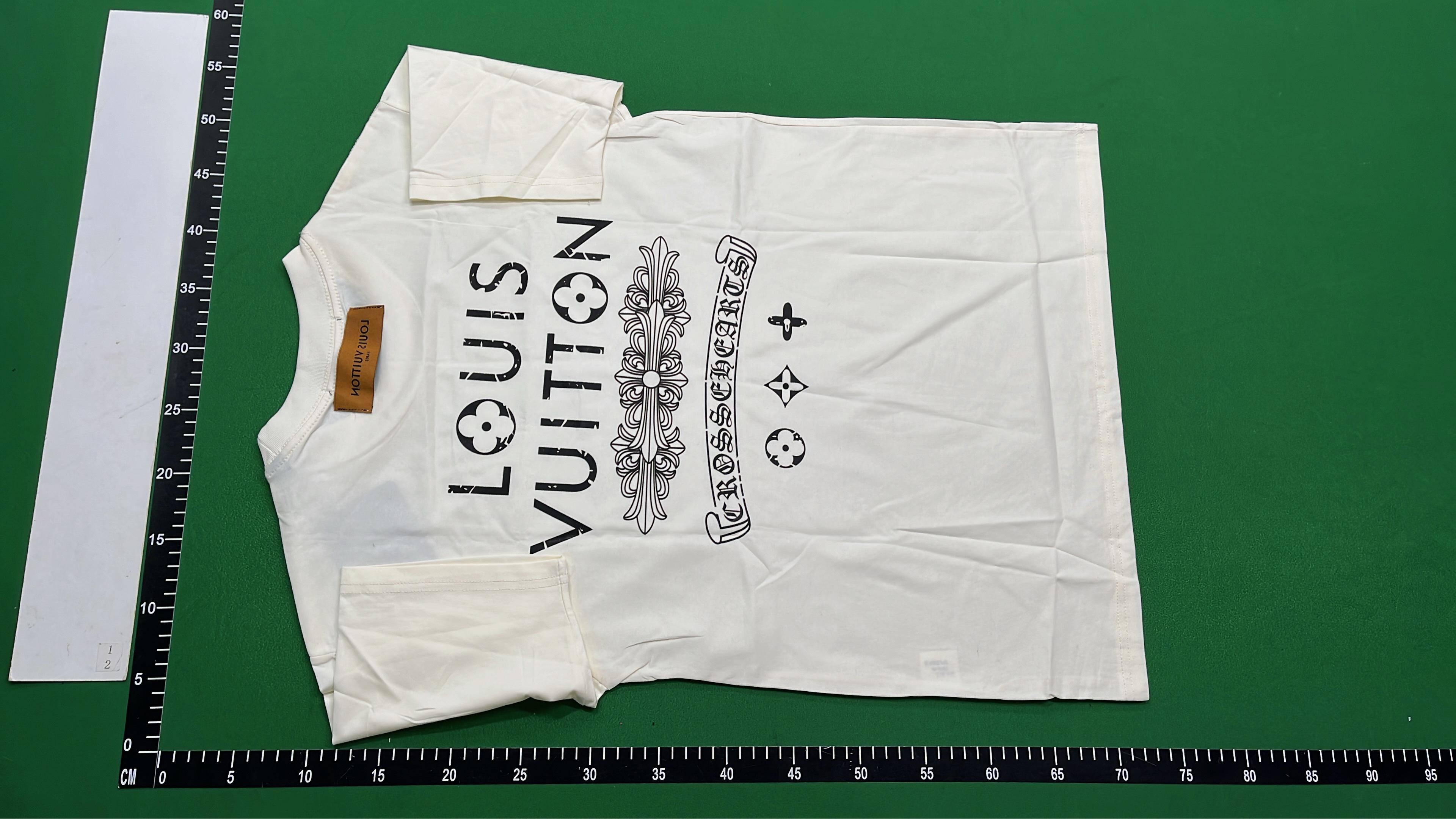 Louis Vuitton Cream T-Shirt with Logo Print