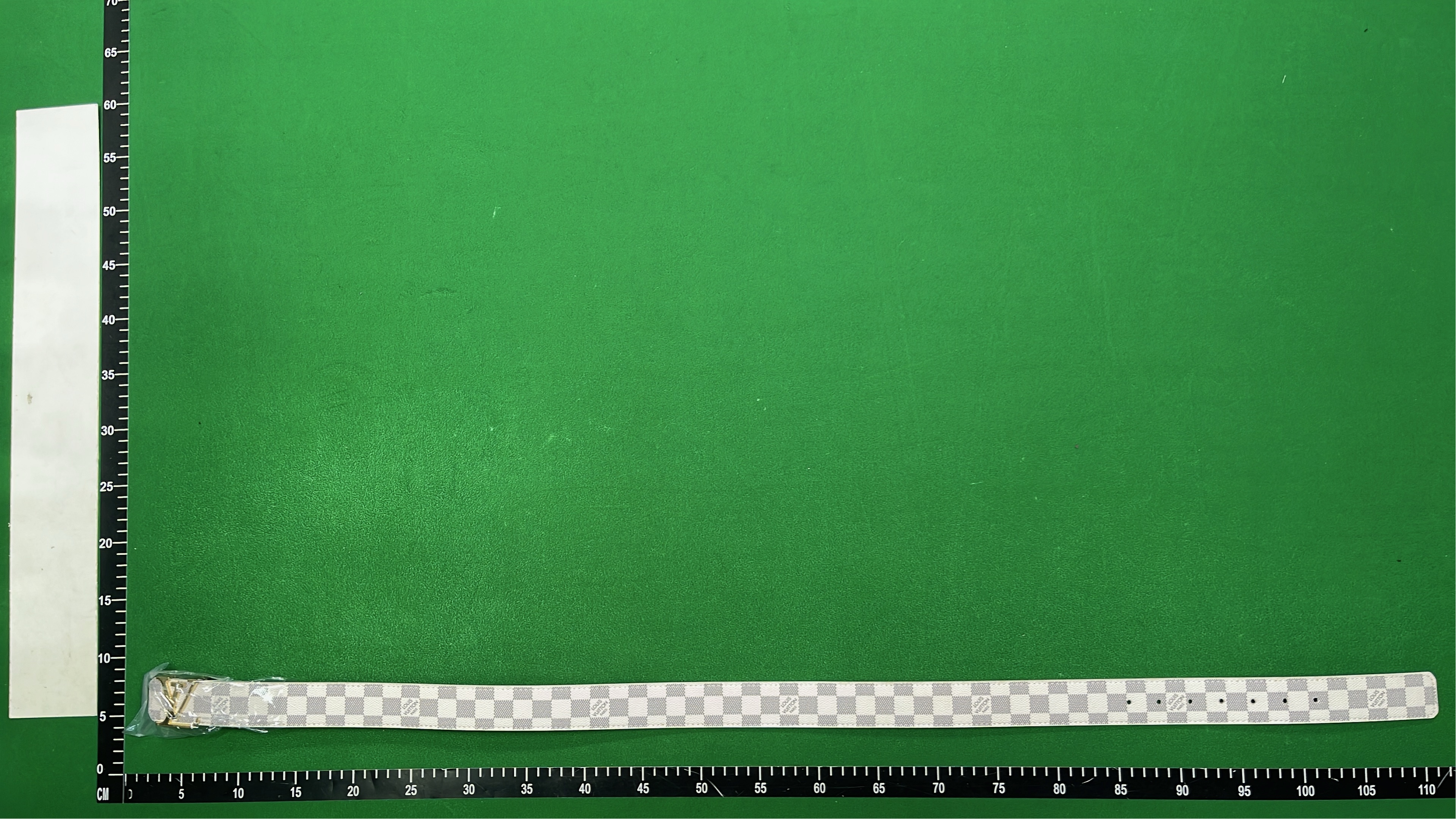 Louis Vuitton Damier Belt with LV Buckle - Black and Gold