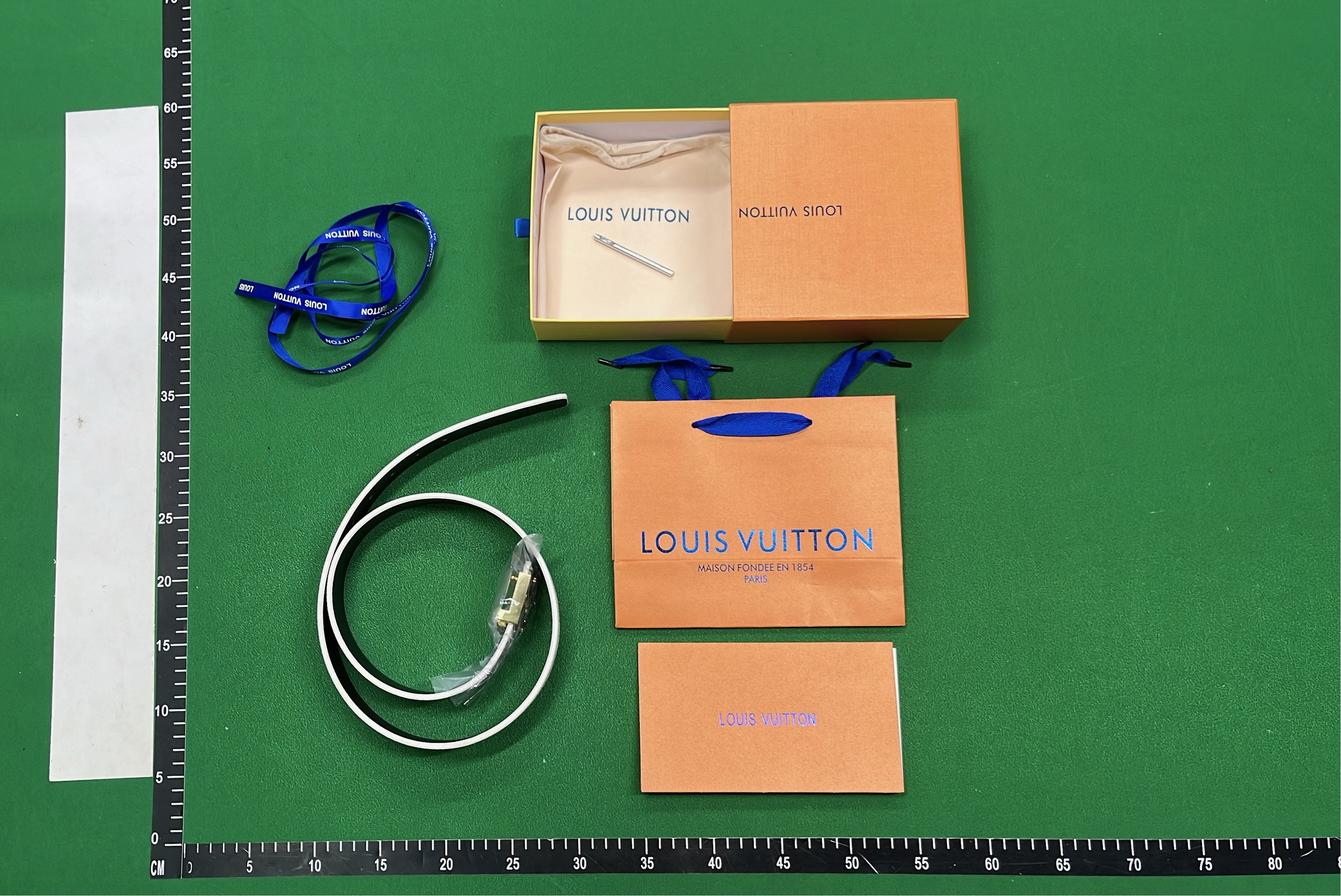 Louis Vuitton Damier Belt with LV Buckle - Black and Gold