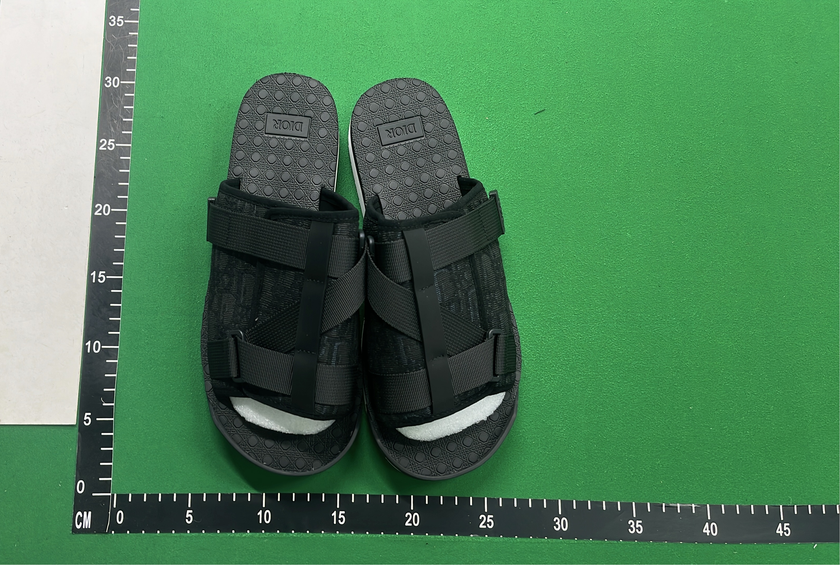 Dior Black Oblique Print Slide Sandals