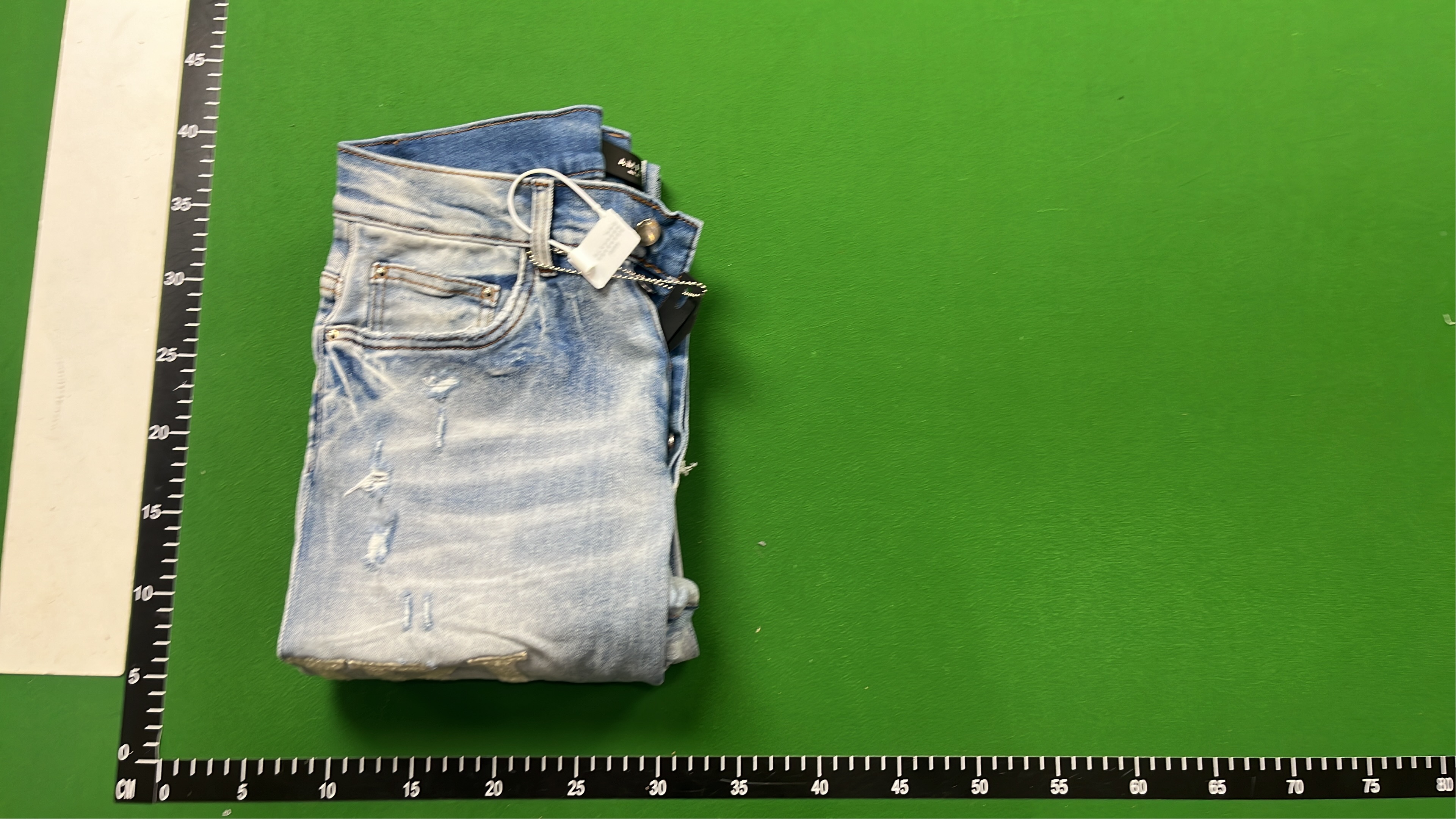 IRI Distressed Denim Jeans with Patched Holes