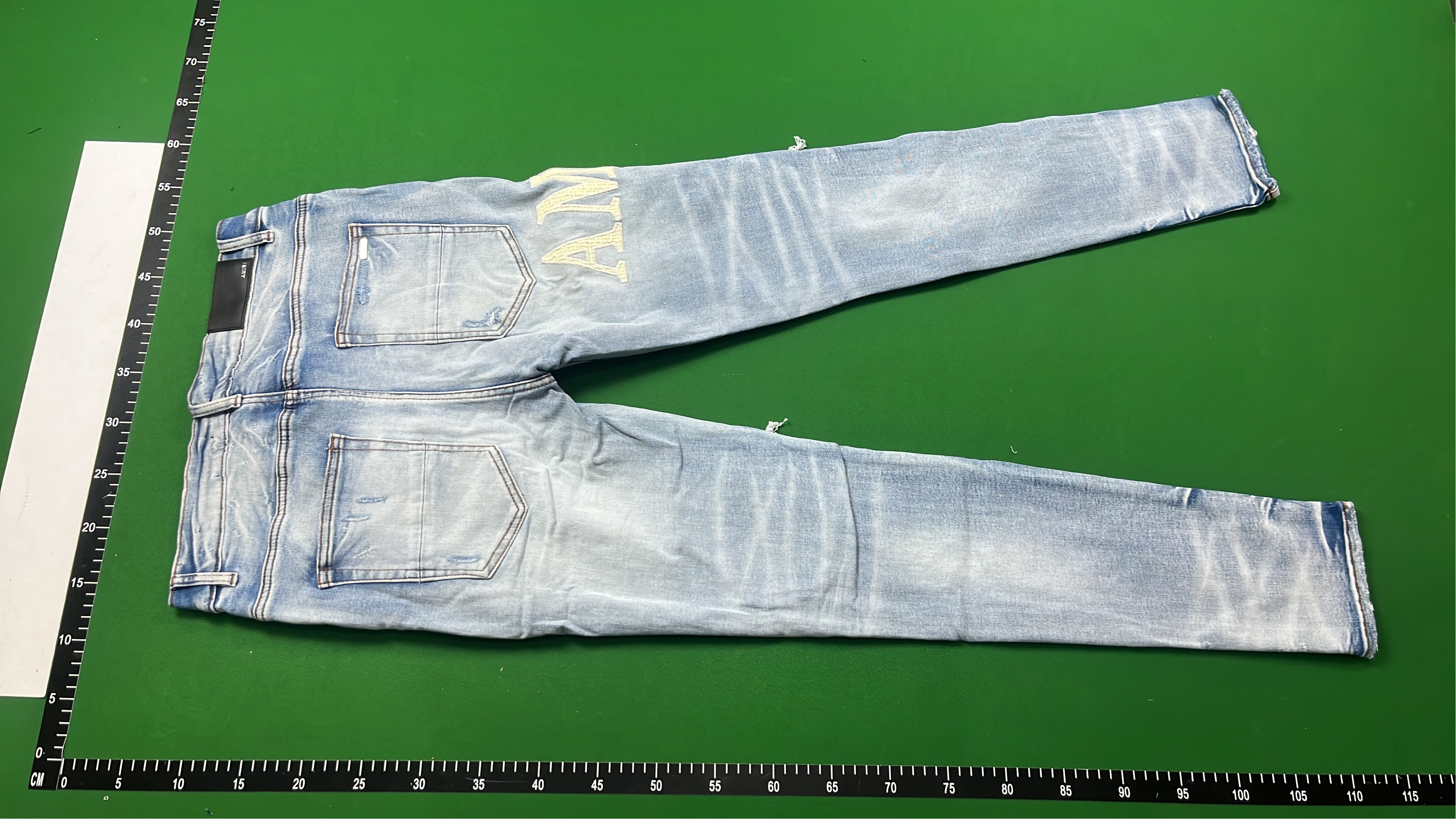 IRI Distressed Denim Jeans with Patched Holes