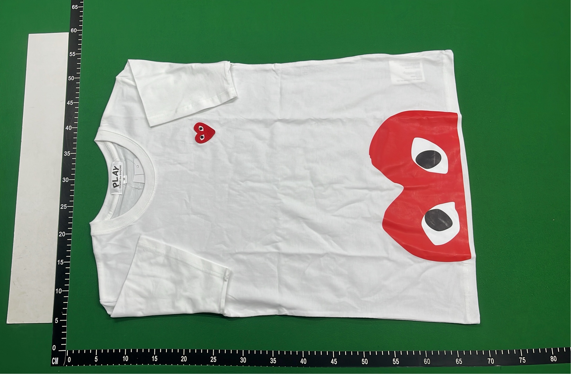 CDG Play Red Heart Eyes T-Shirt White
