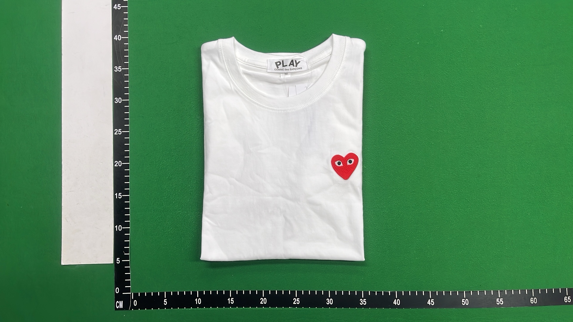 CDG Play Red Heart Eyes T-Shirt White