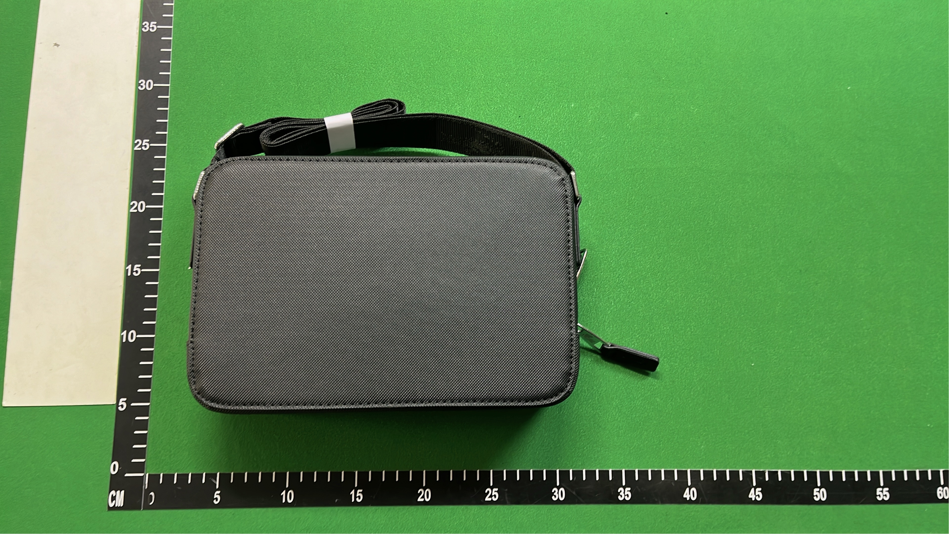 Lacoste Black Crossbody Bag with Zip Closure and Adjustable Strap