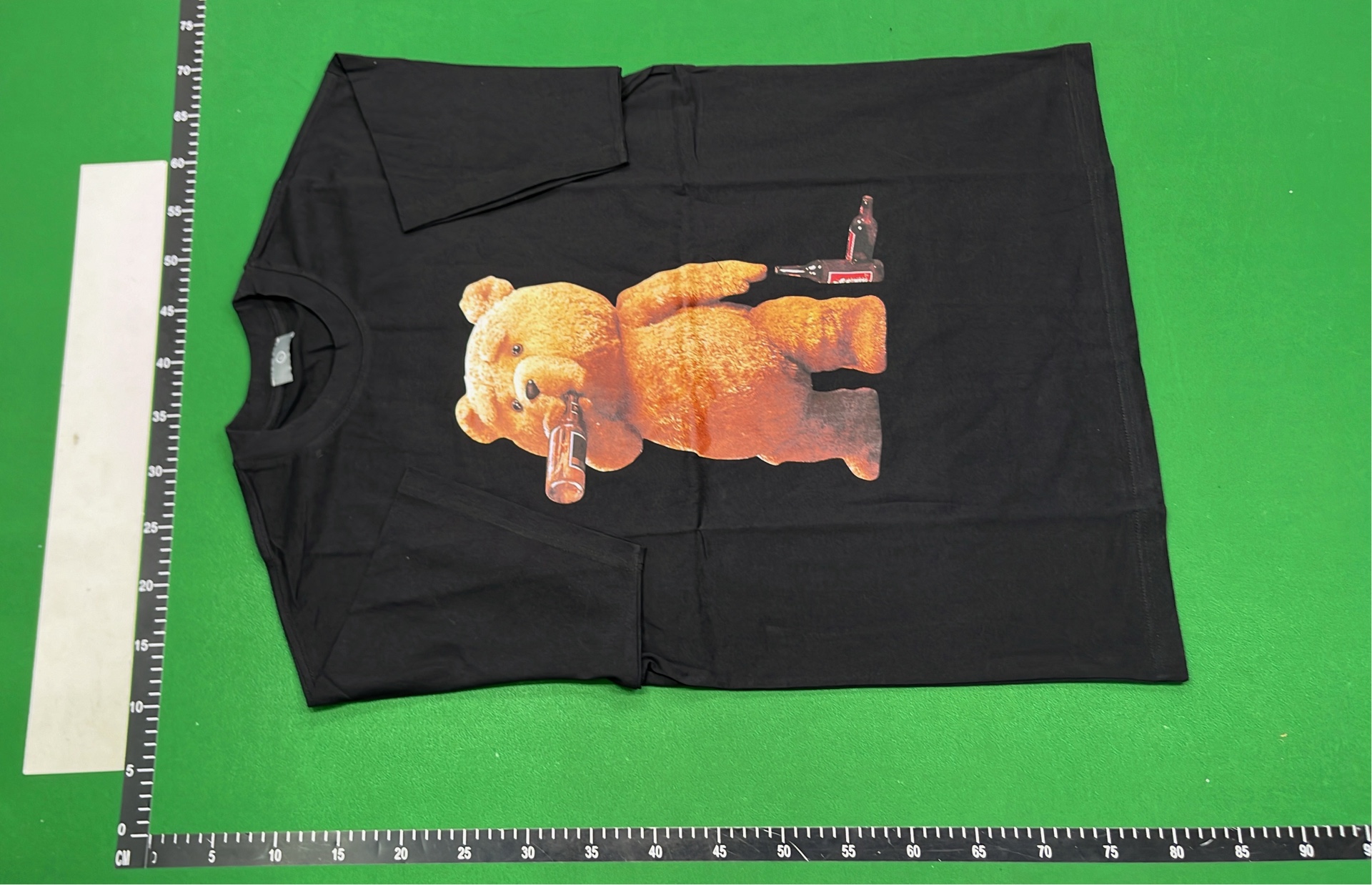 Teddy Bear Drinking Beer T-Shirt - Black