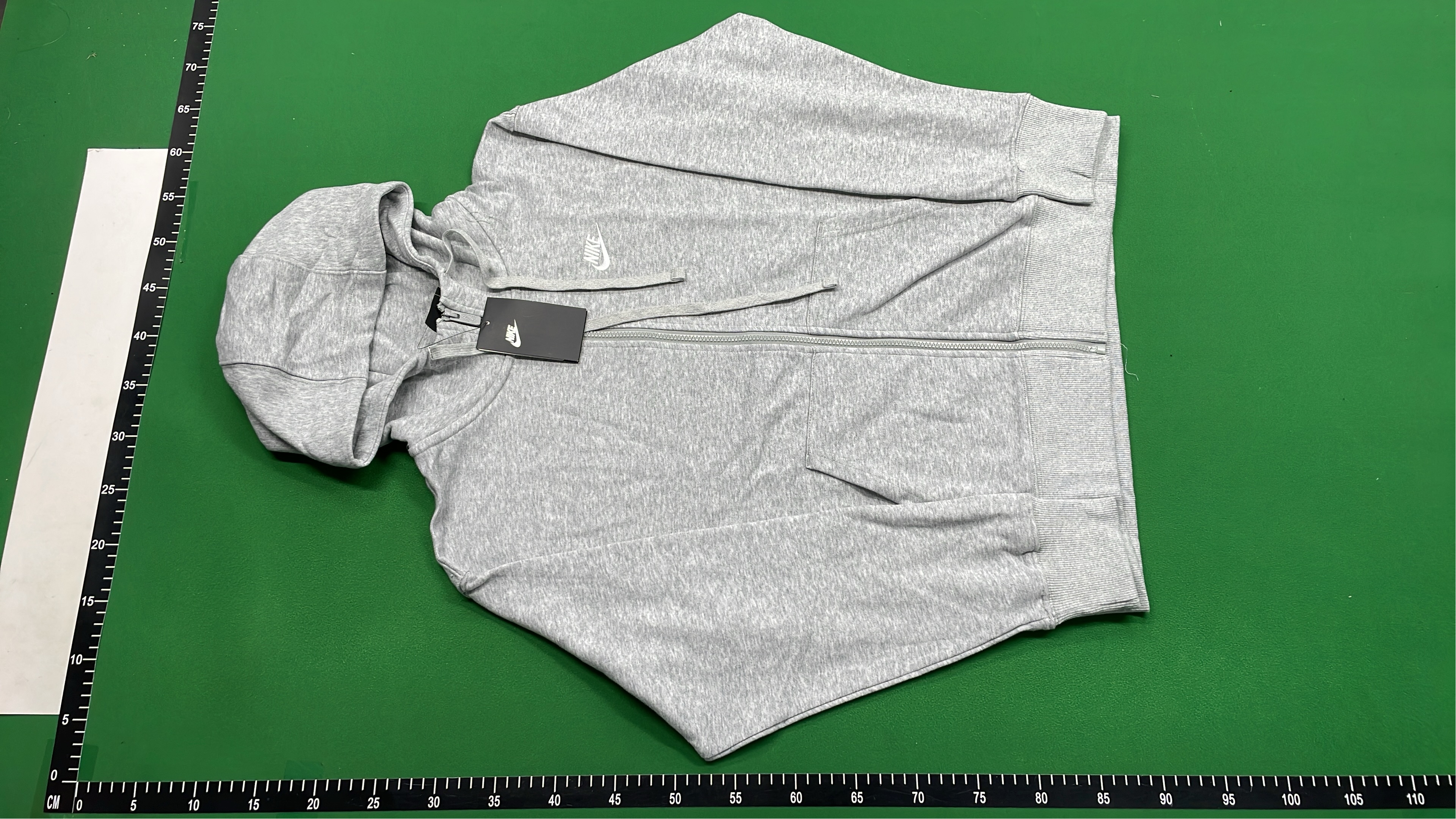 Nike Black Zip-Up Hoodie with Swoosh Logo