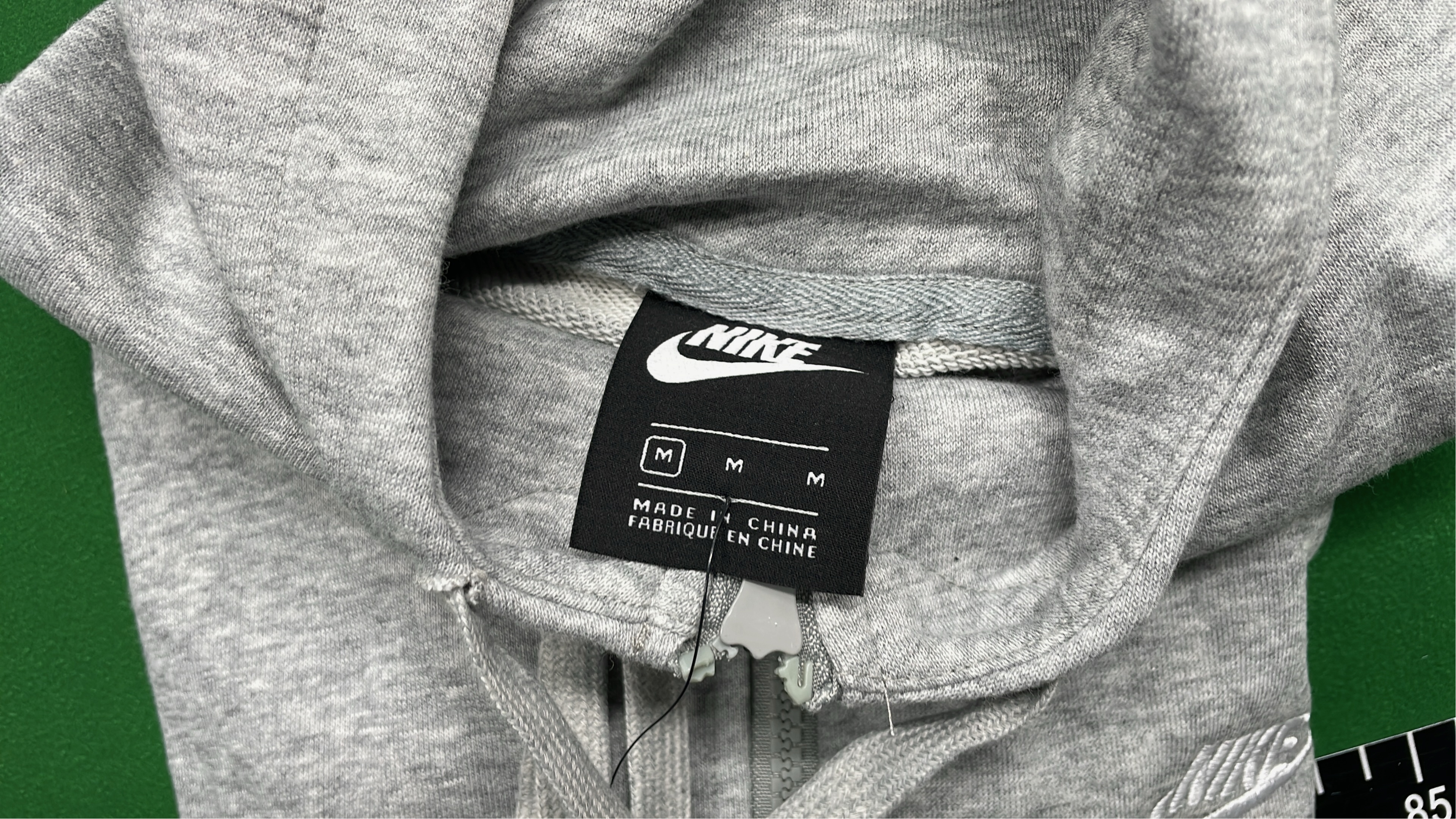 Nike Black Zip-Up Hoodie with Swoosh Logo
