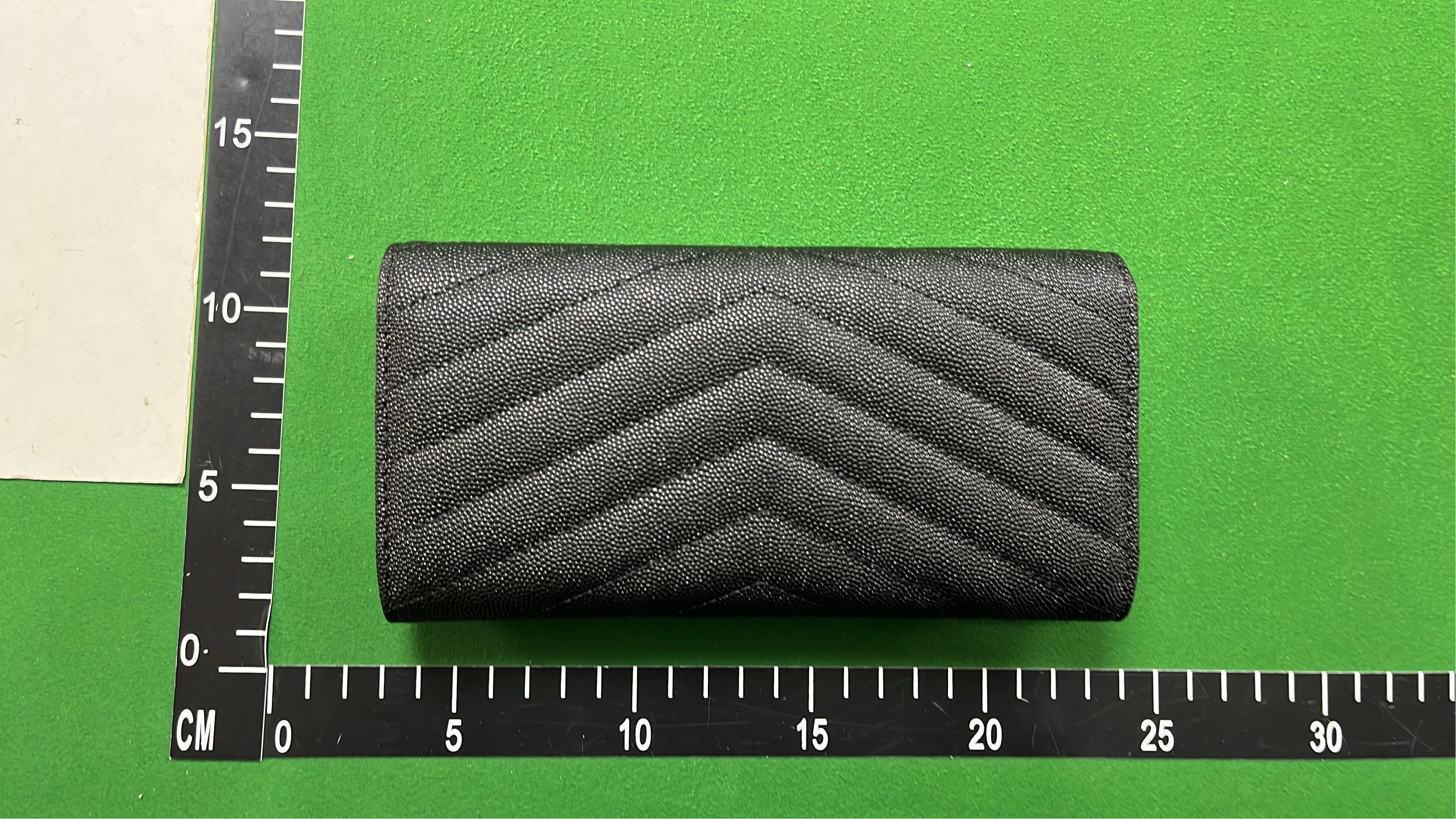 YSL Black Quilted Leather Wallet with Gold Logo