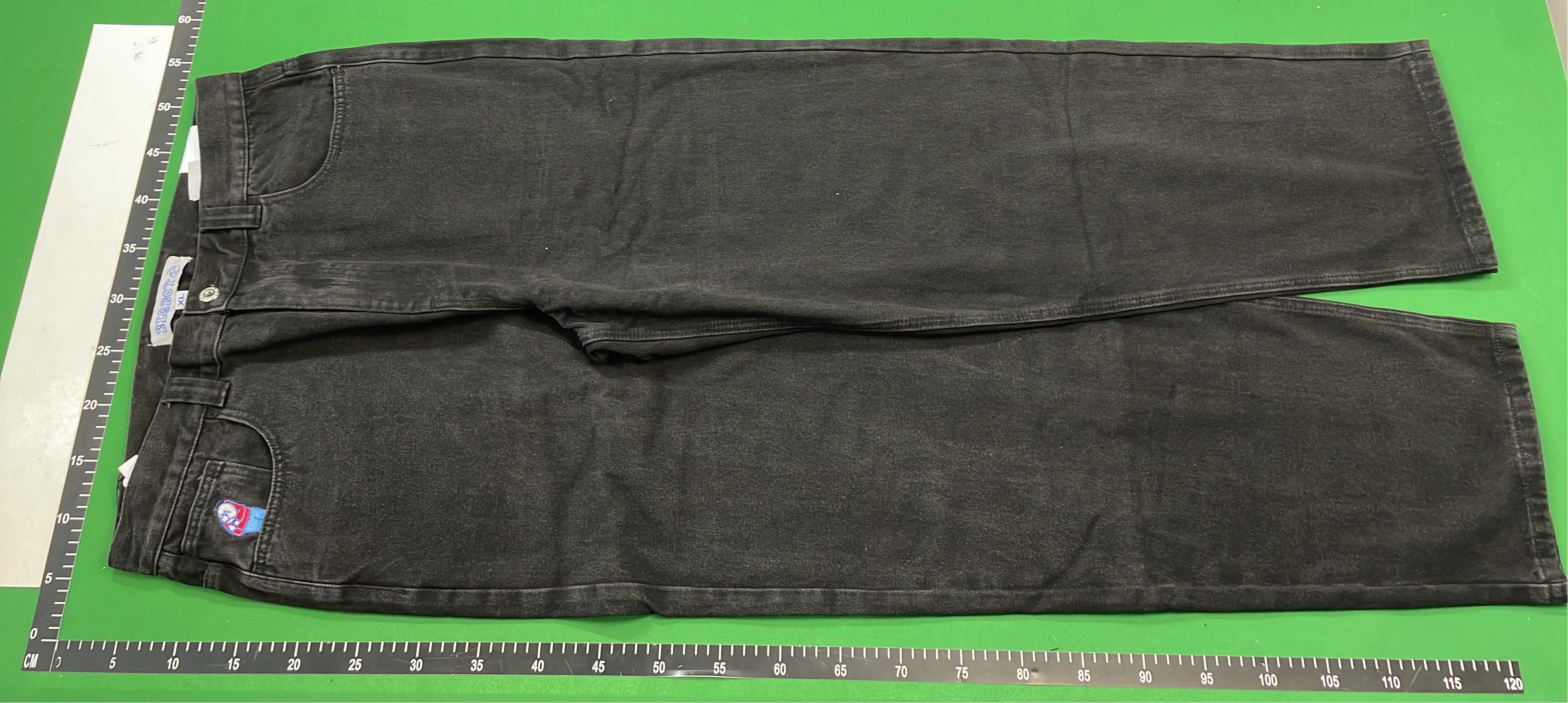 Black Wide-Leg Cropped Jeans for Men