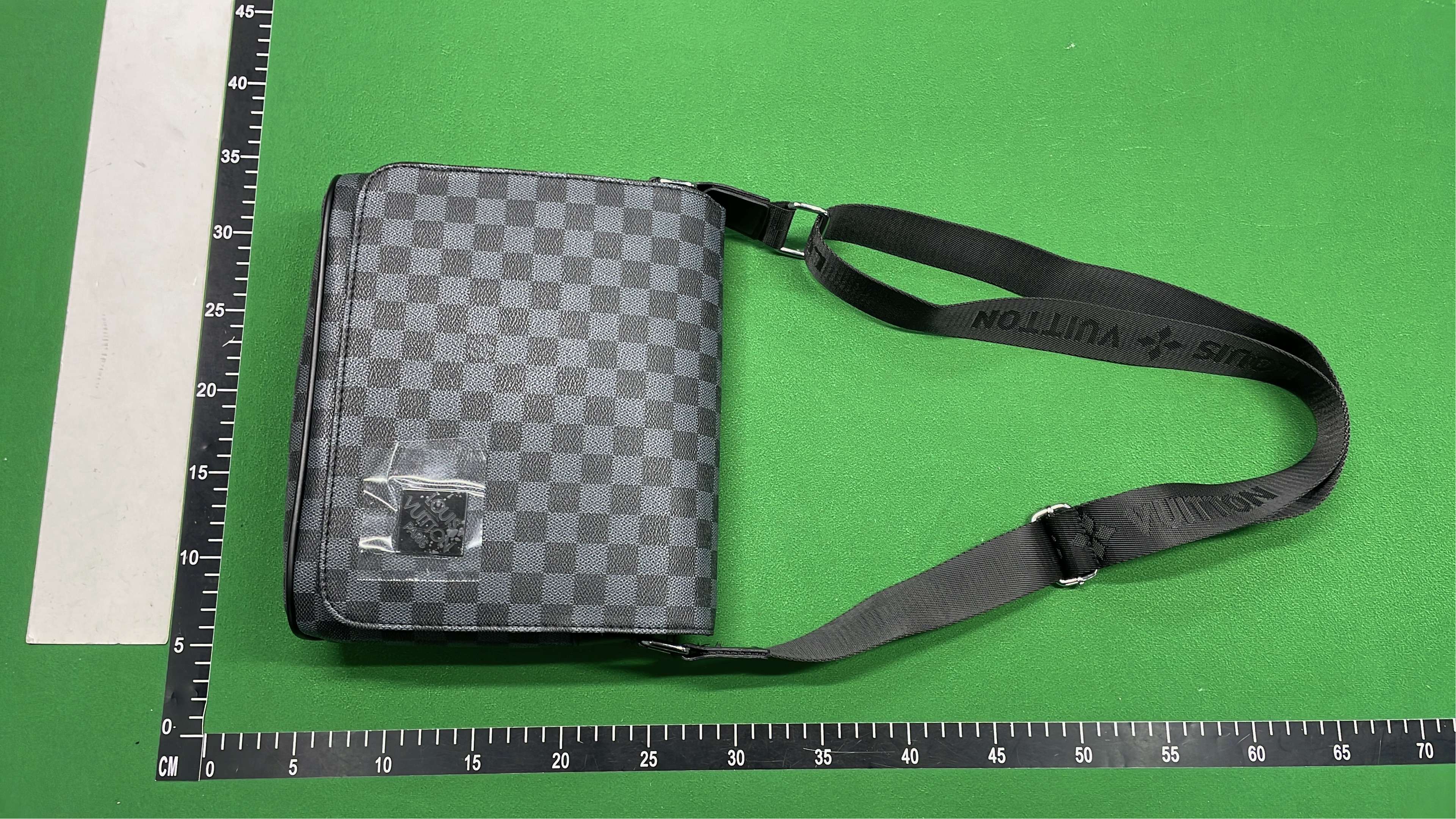 LV Damier Graphite Crossbody Bag with Orange Strap