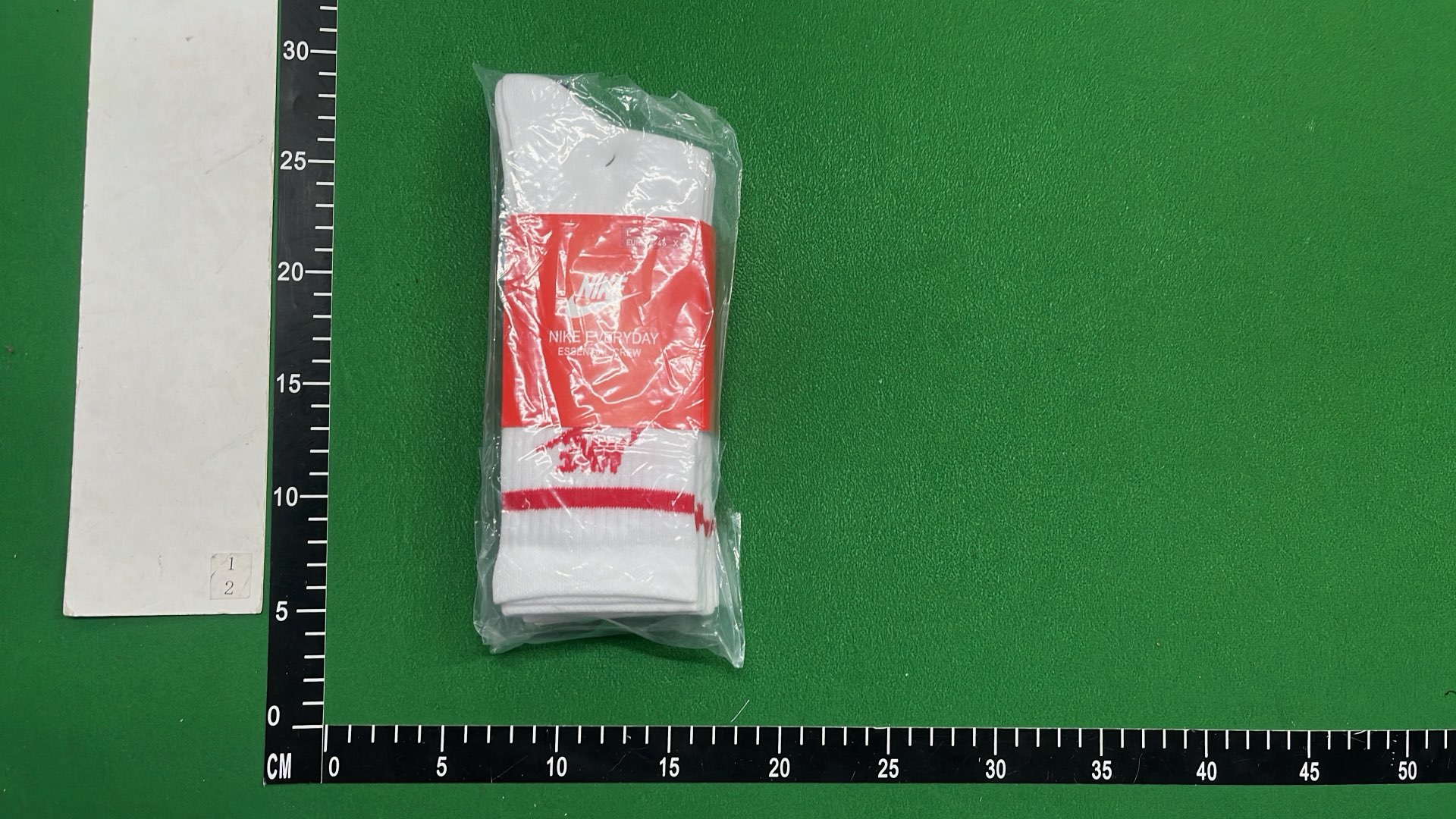 Nike Everyday Essential Crew Socks - White with Black and Red Accents