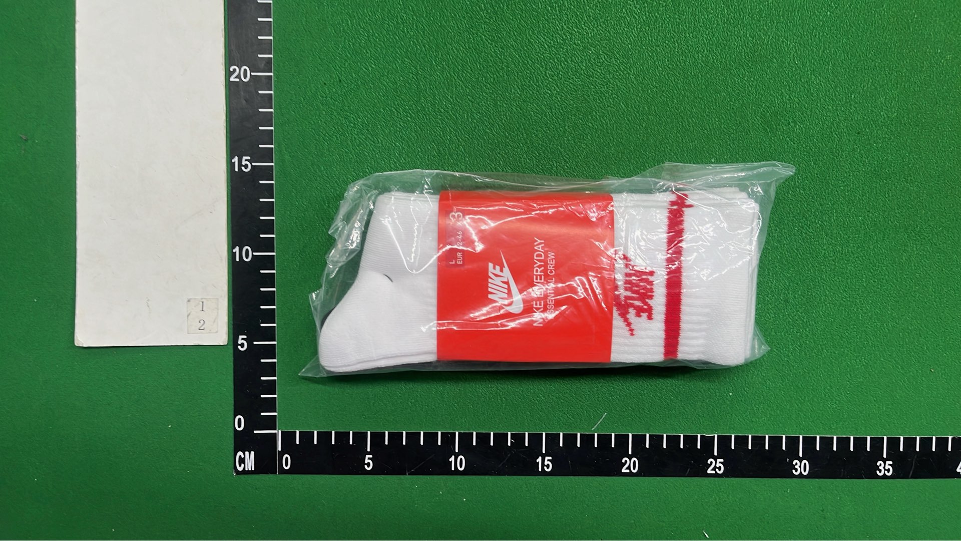 Nike Everyday Essential Crew Socks - White with Black and Red Accents