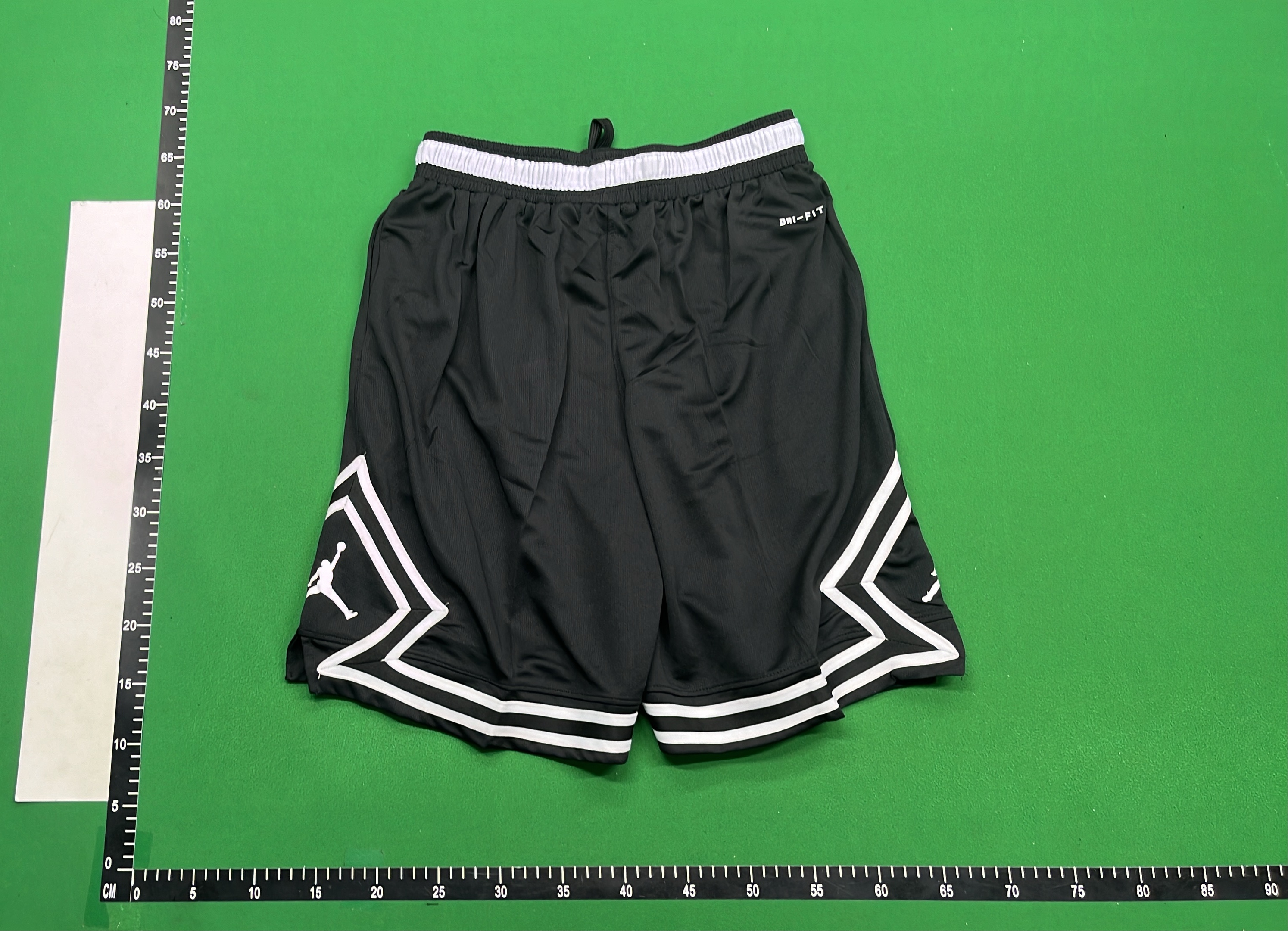Black White Basketball Shorts with Side Silicone Stripes