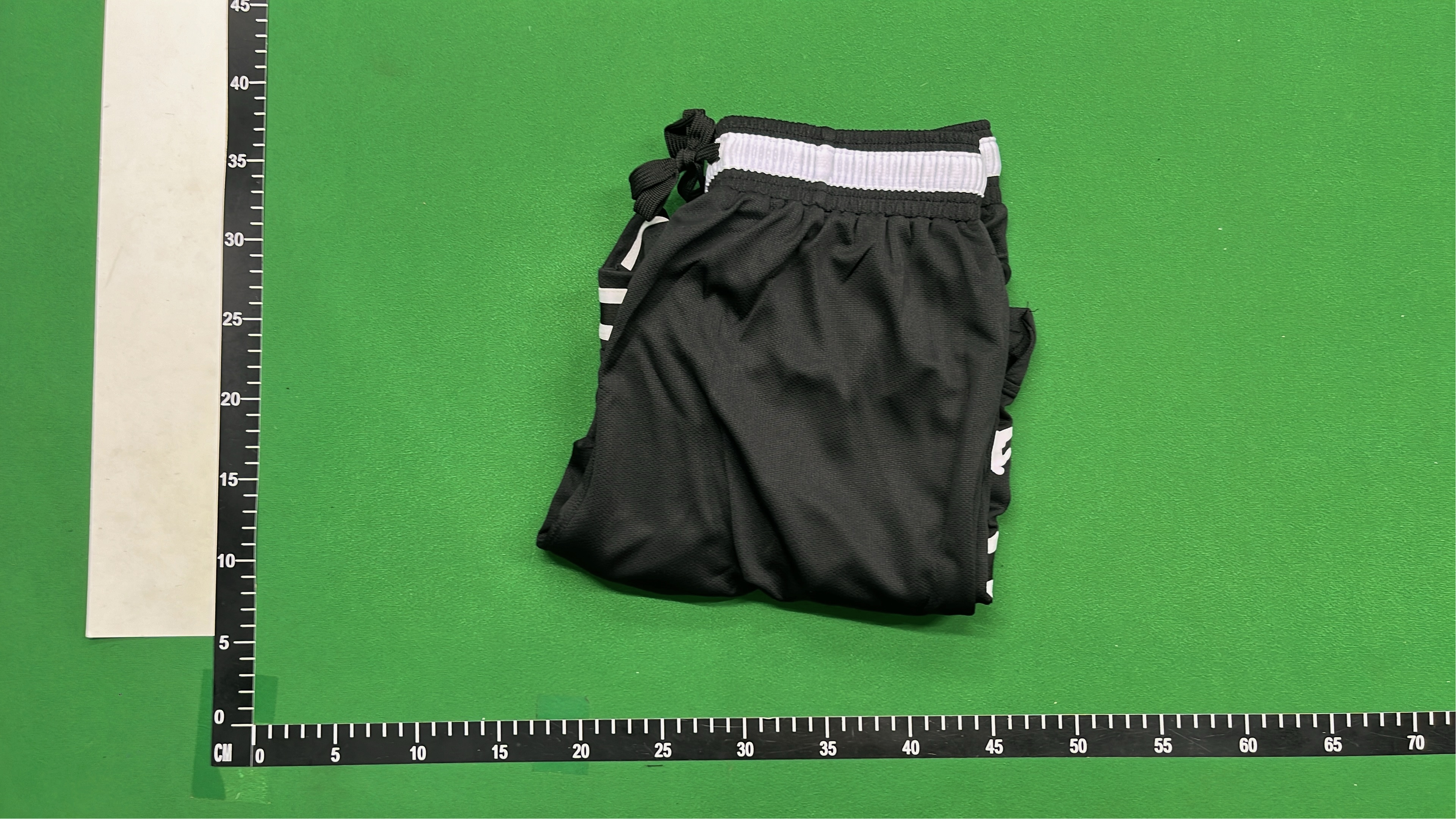 Black White Basketball Shorts with Side Silicone Stripes
