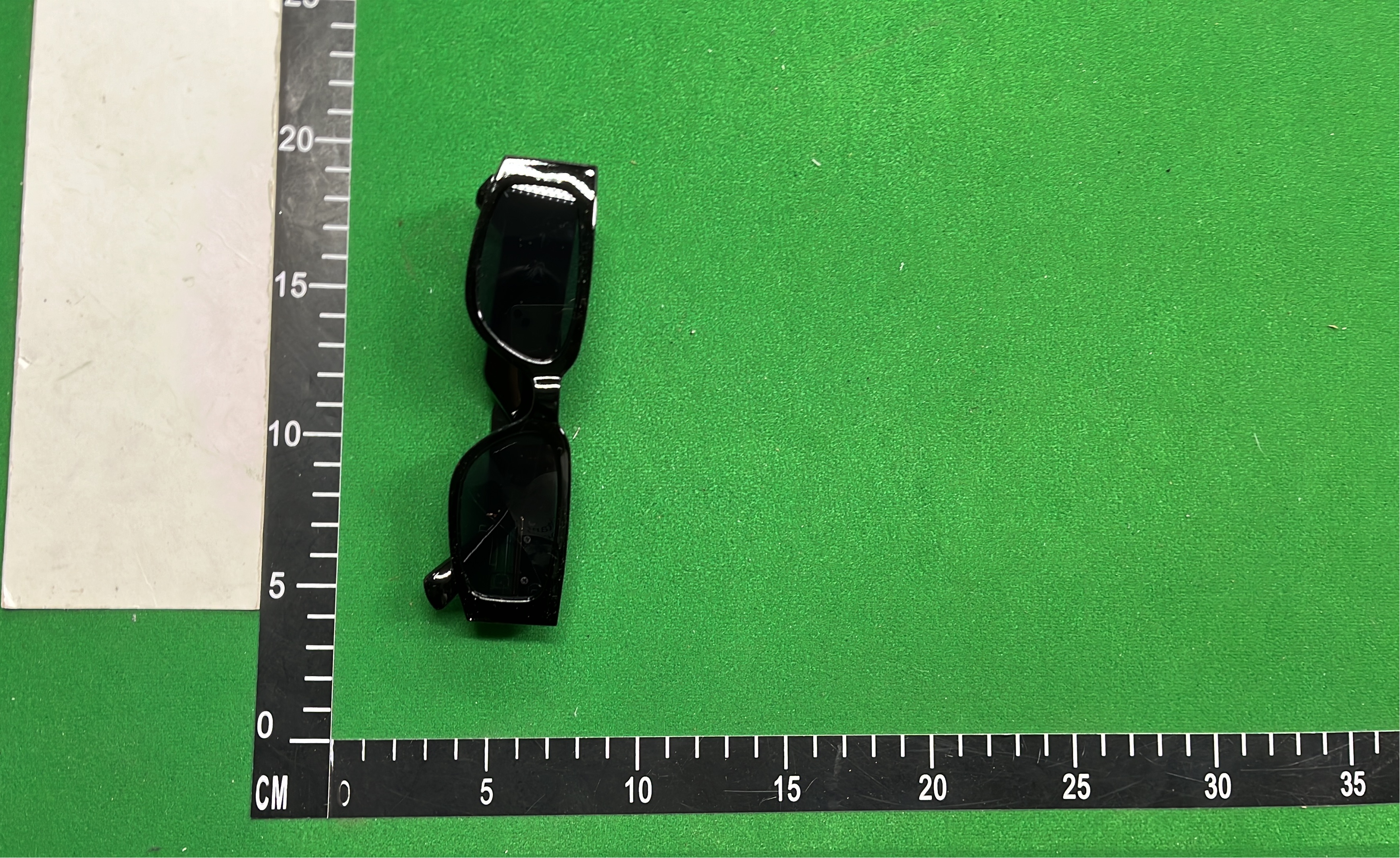 OAKLEY Black Rectangular Sunglasses with Neon Green Accents