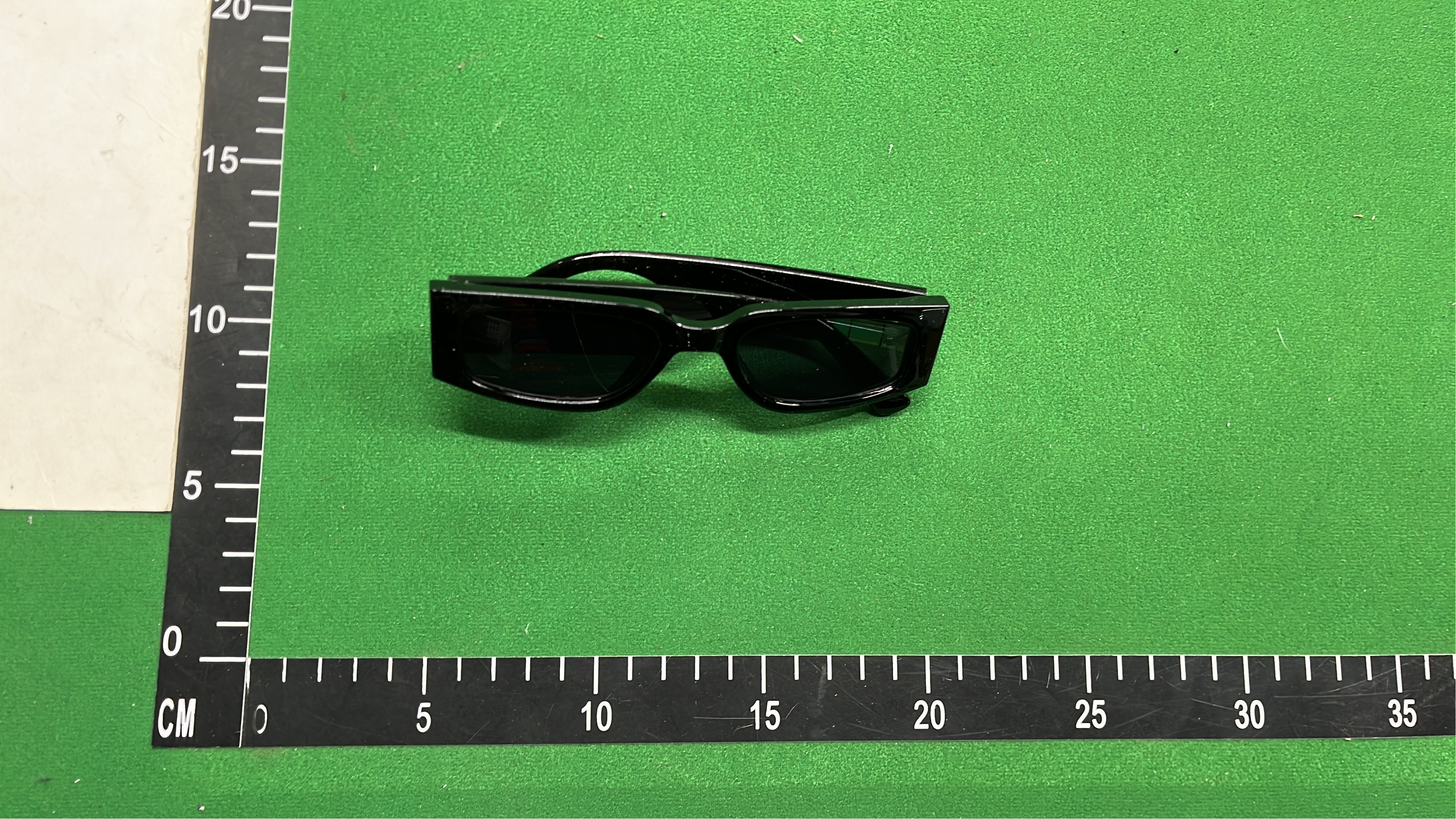 OAKLEY Black Rectangular Sunglasses with Neon Green Accents