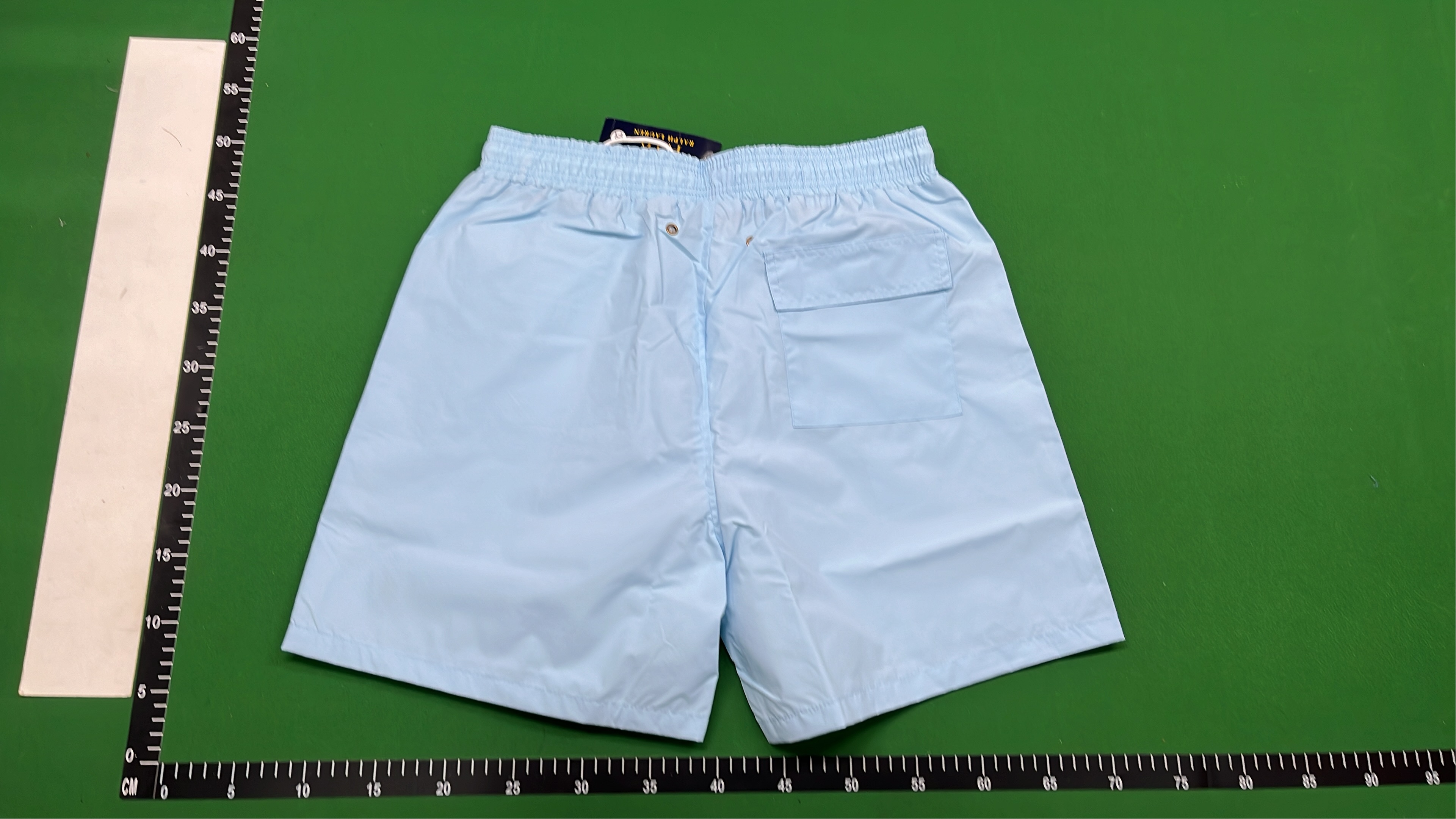 Men's Black Swim Shorts with White Drawstring and Logo