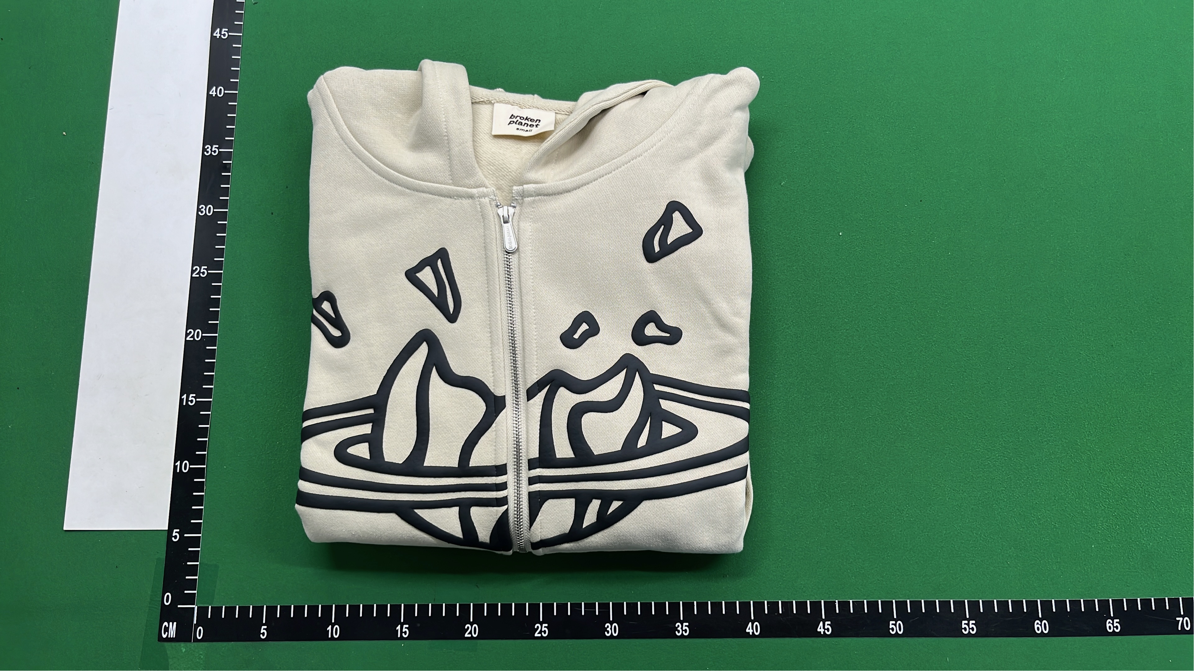 Abstract Planet Print Hoodie - Cosmic Design Zip-Up Sweatshirt
