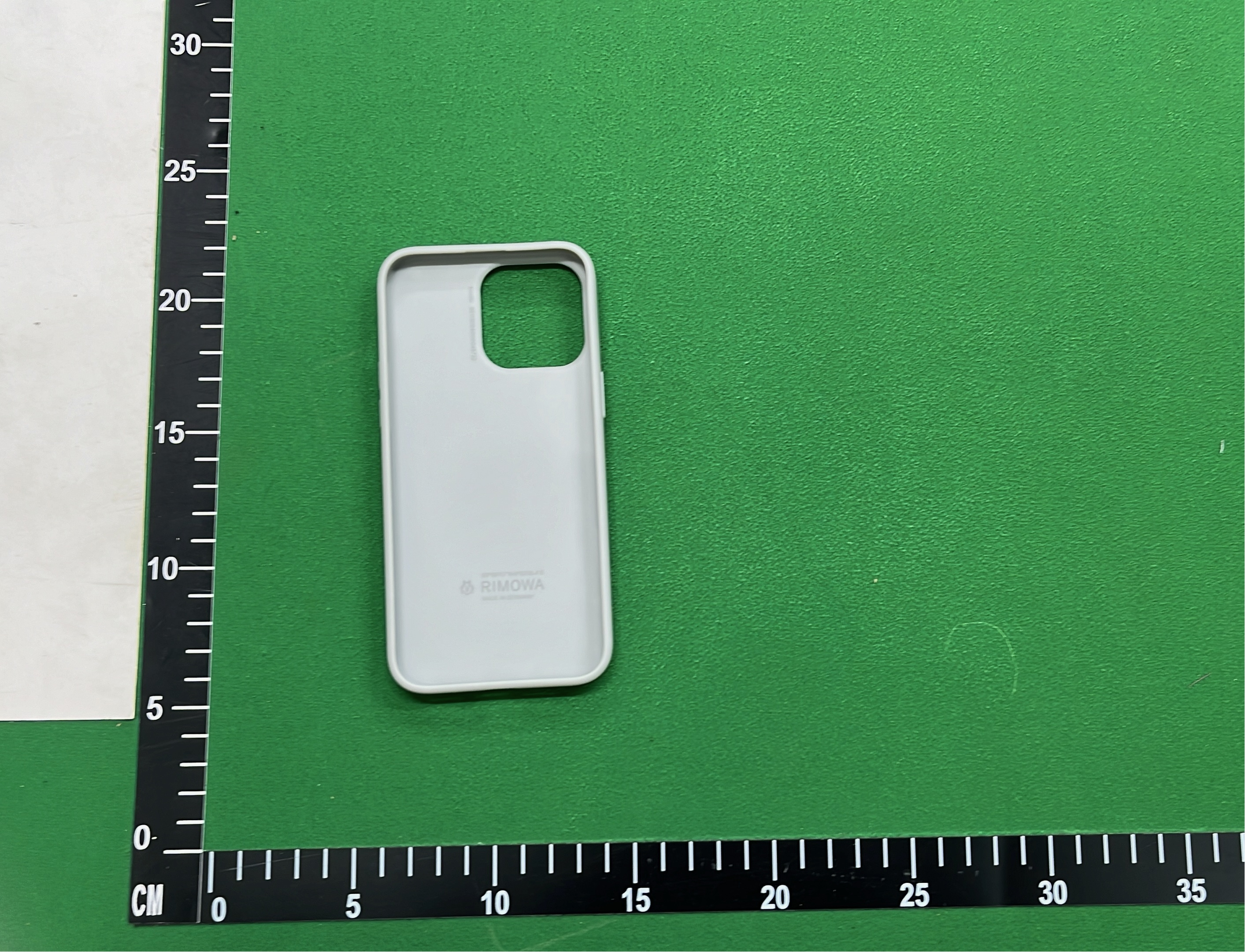 Purple iPhone Case with Vertical Stripes and Camera Cutout