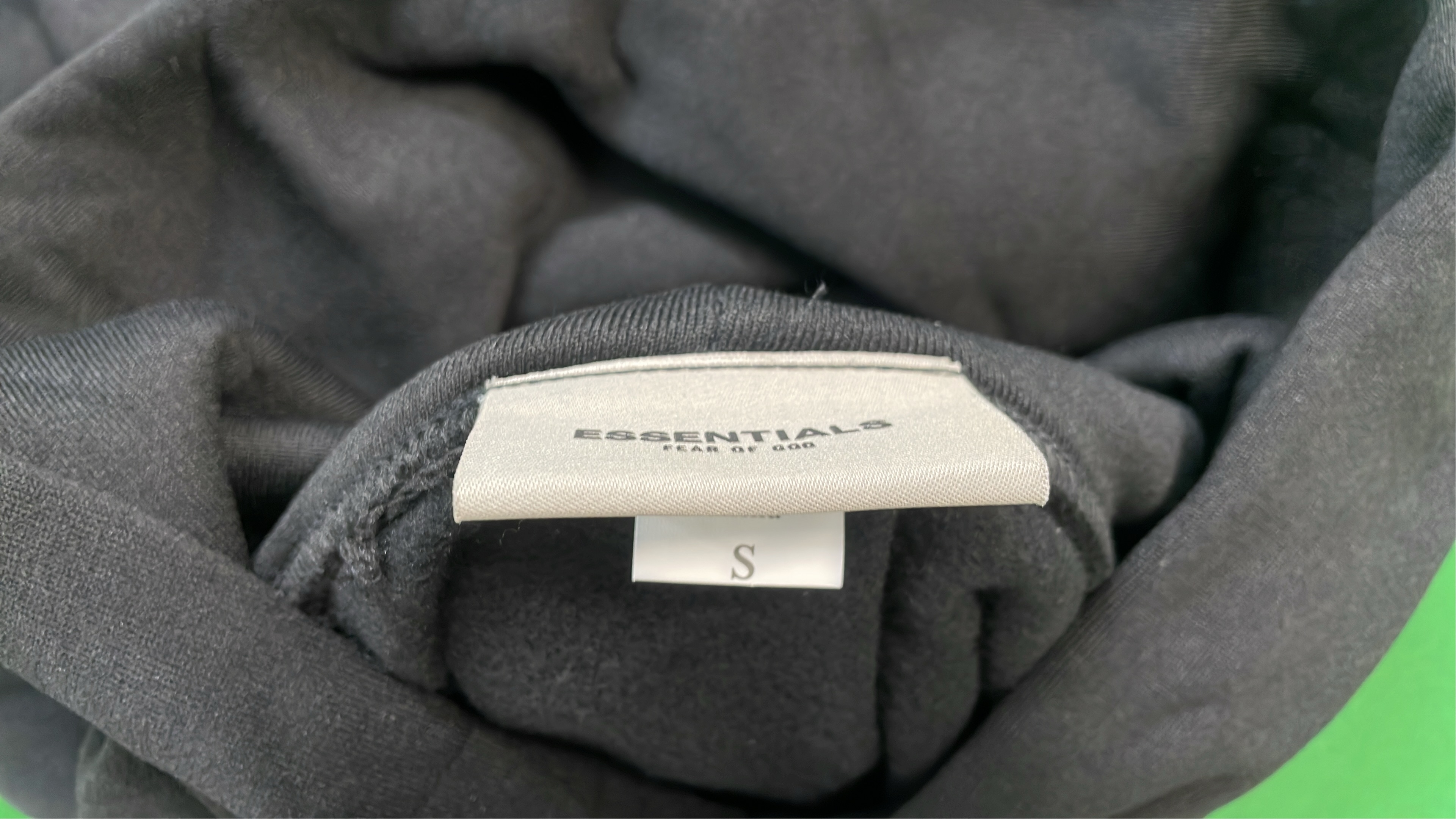 Essentials Hoodie - Beige Oversized Sweatshirt with Logo