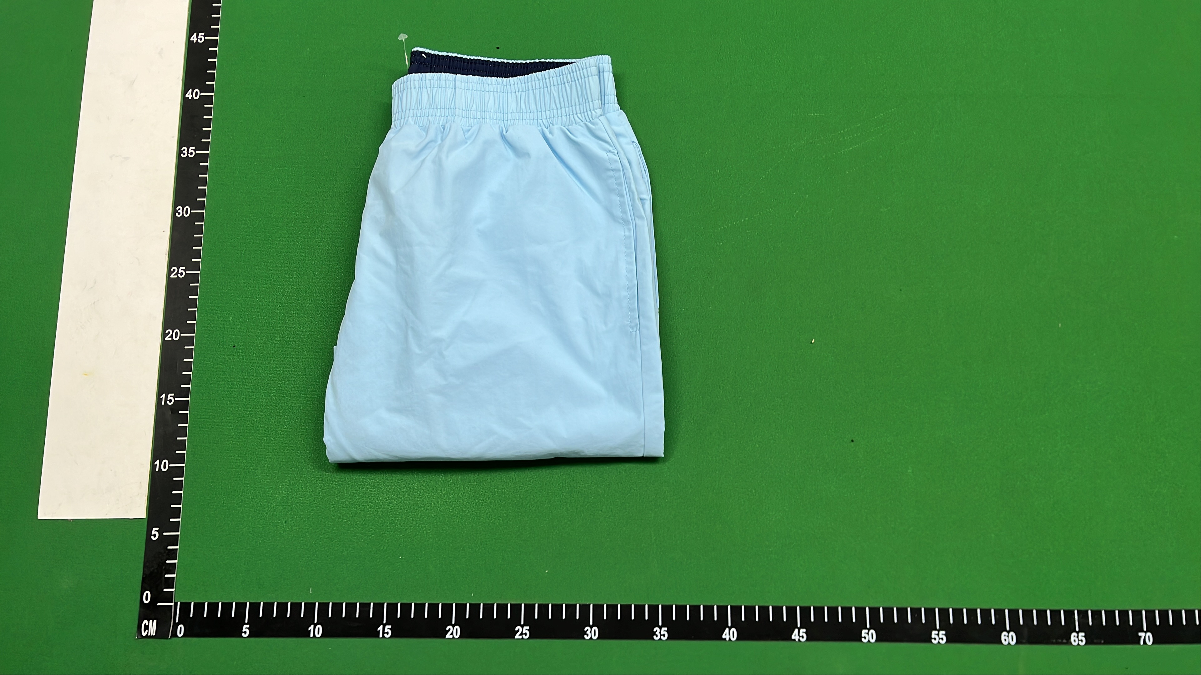 Green Men's Swim Shorts with Orange Trim