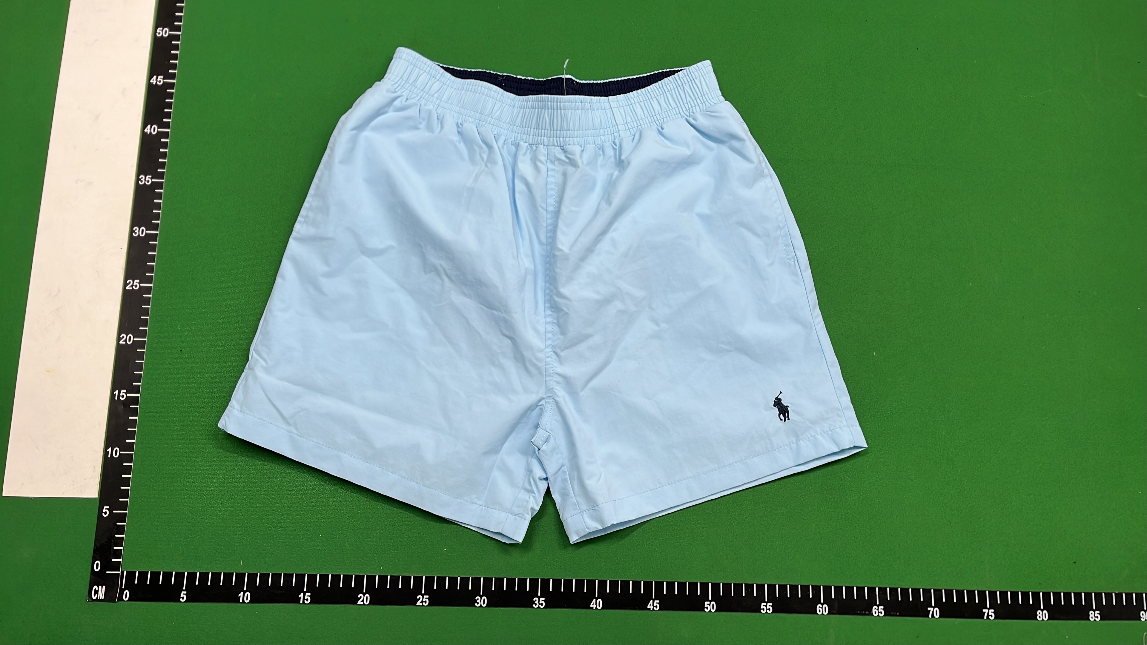 Green Men's Swim Shorts with Orange Trim