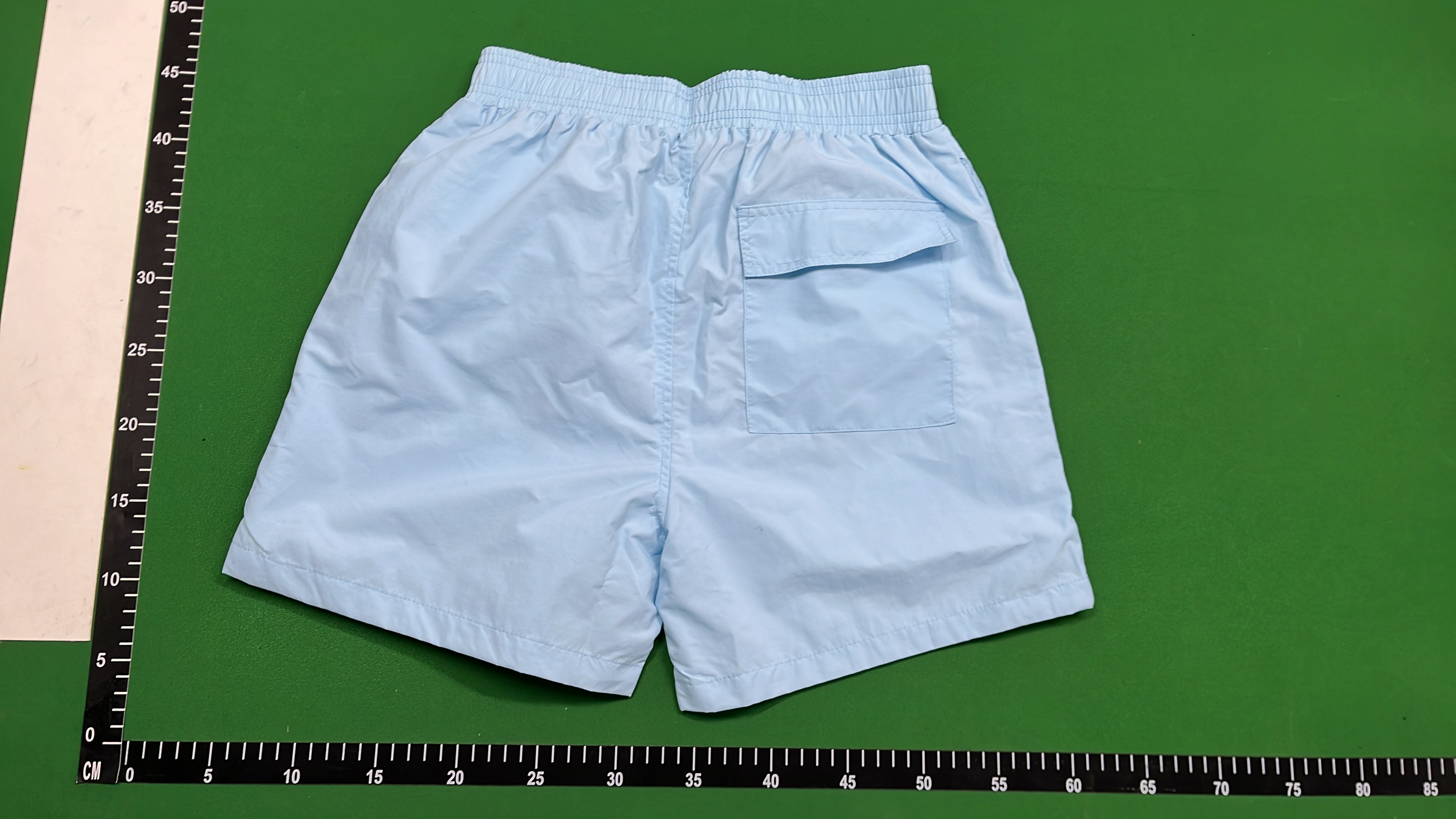 Green Men's Swim Shorts with Orange Trim