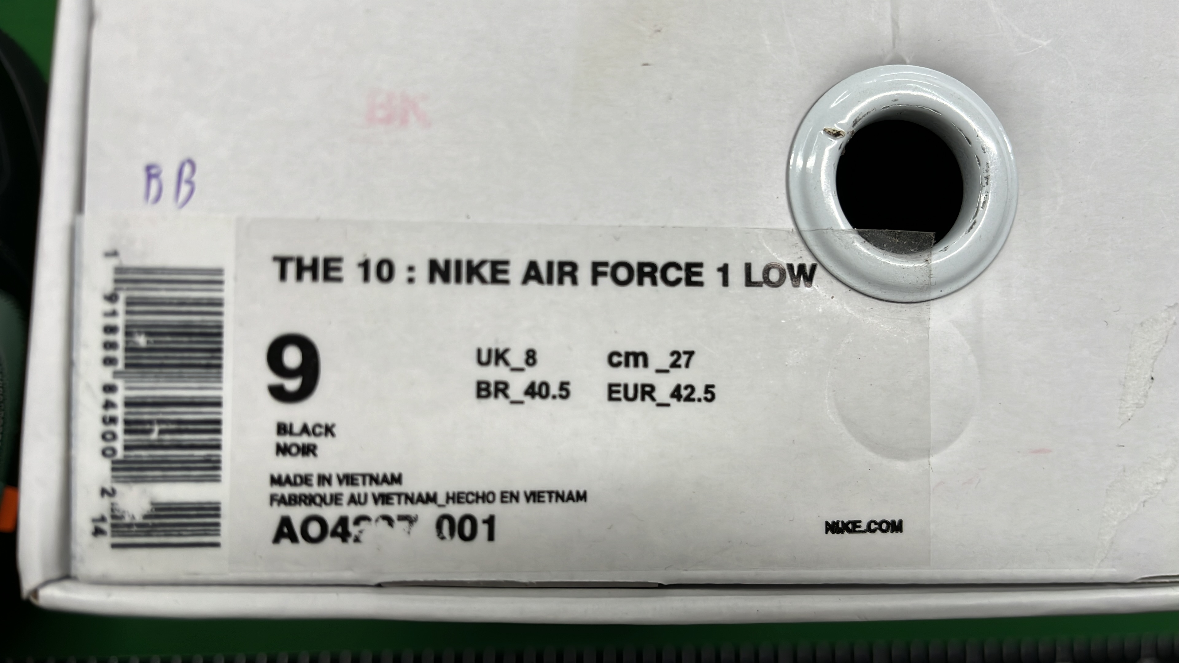 Nike Air Force 1 Low Off-White Black Grey Sneakers