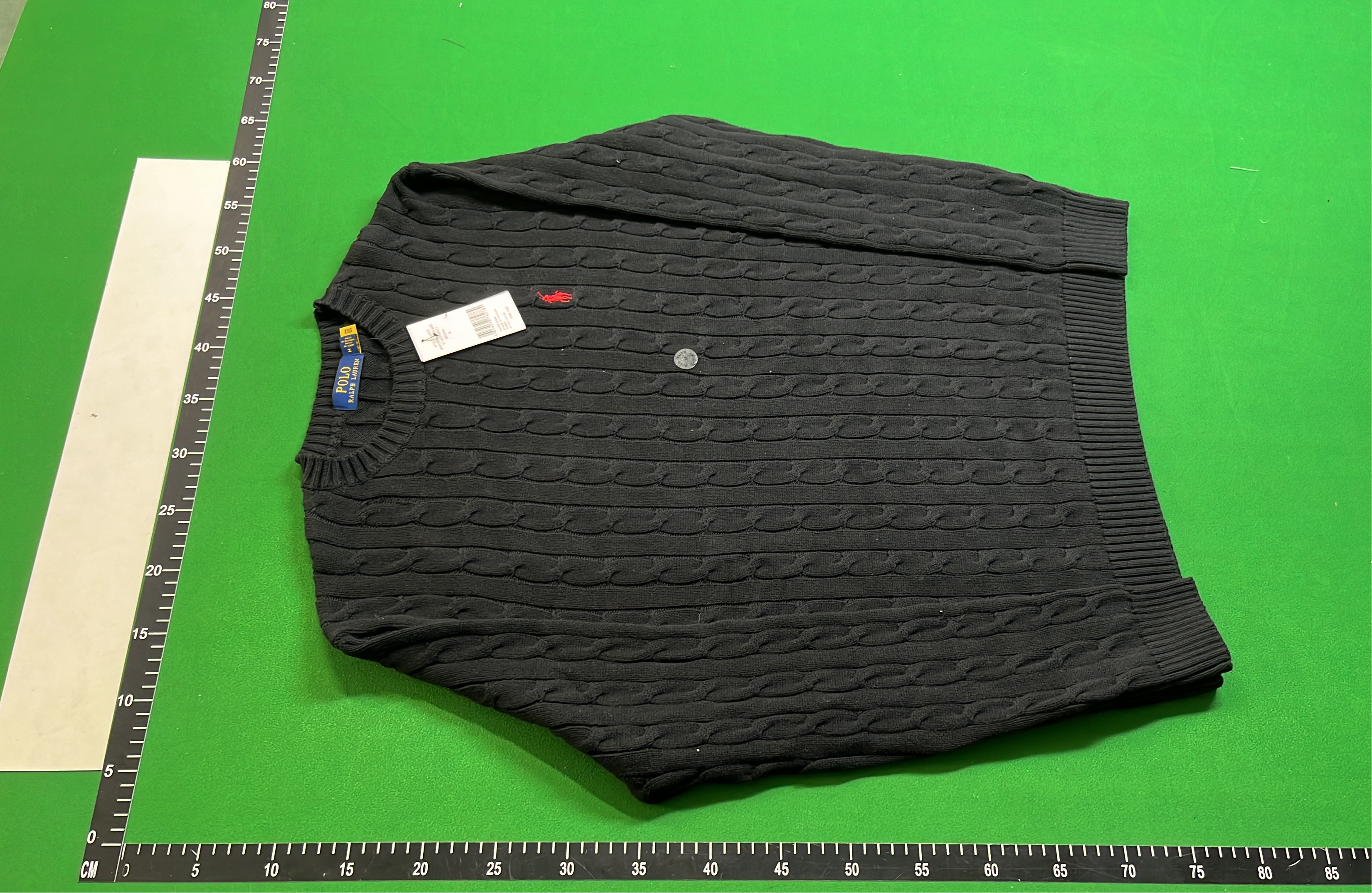 Light Blue Cable Knit Sweater for Men
