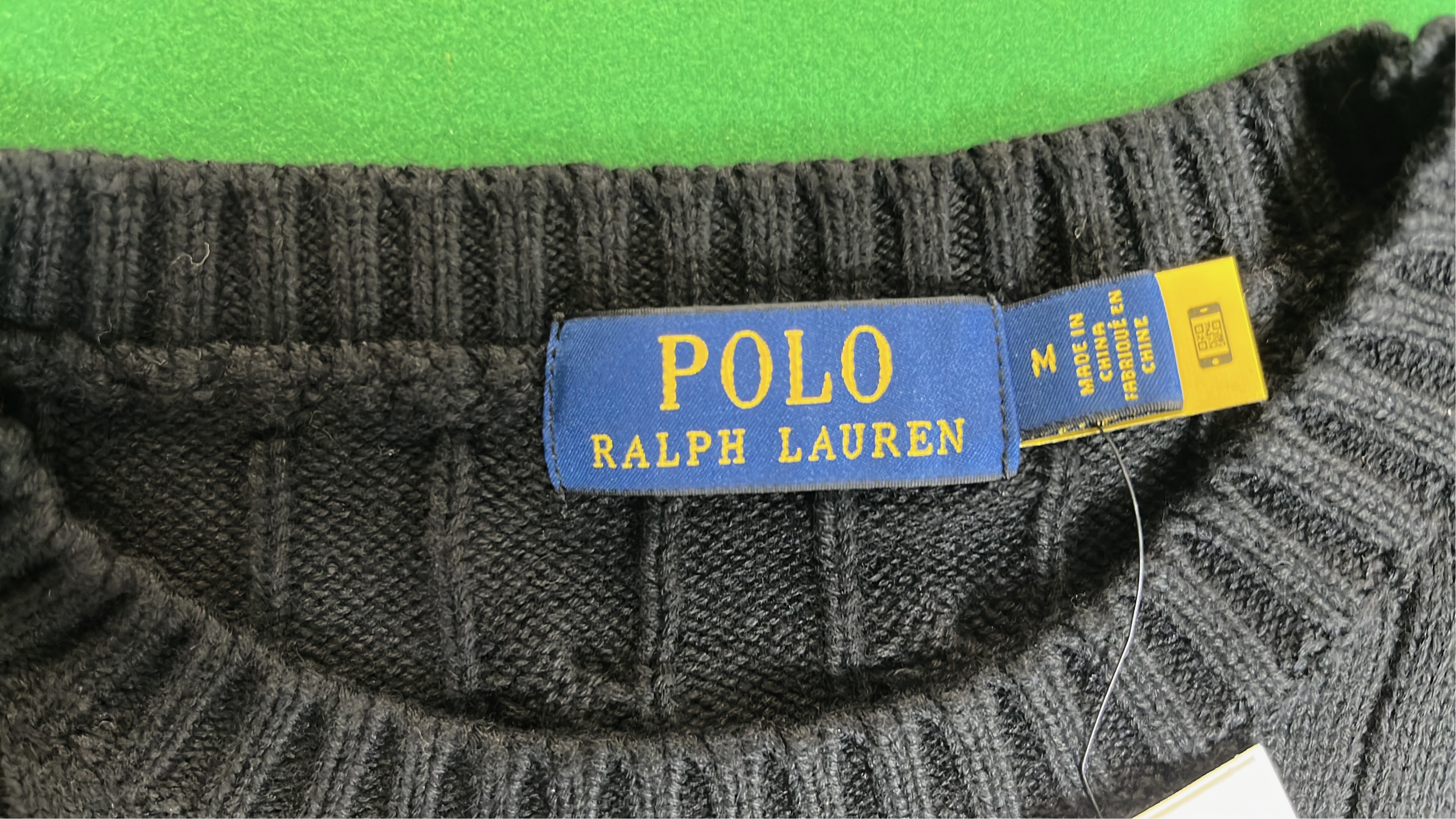Light Blue Cable Knit Sweater for Men