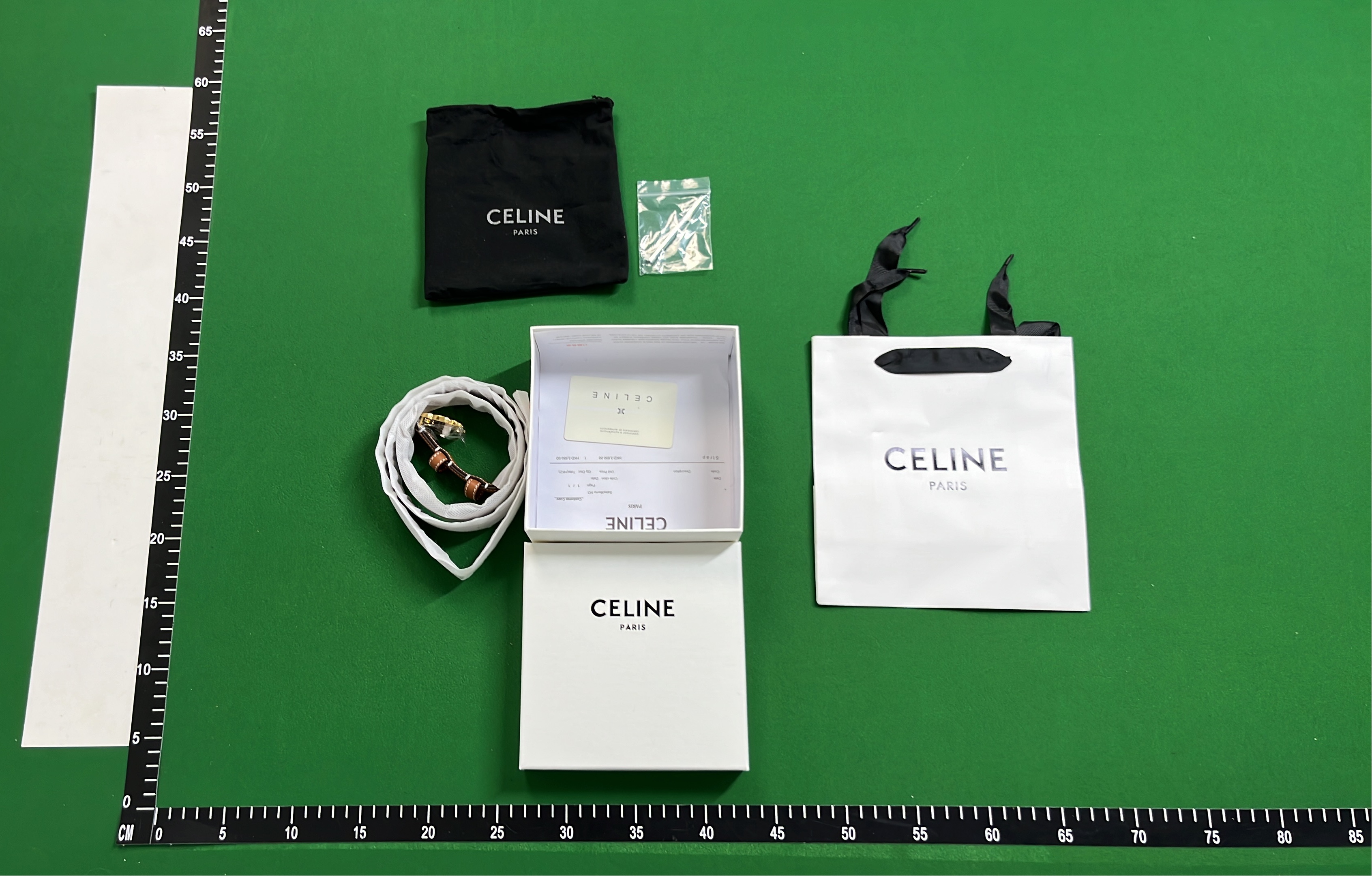 Celine Gold-Tone Double C Buckle Belt