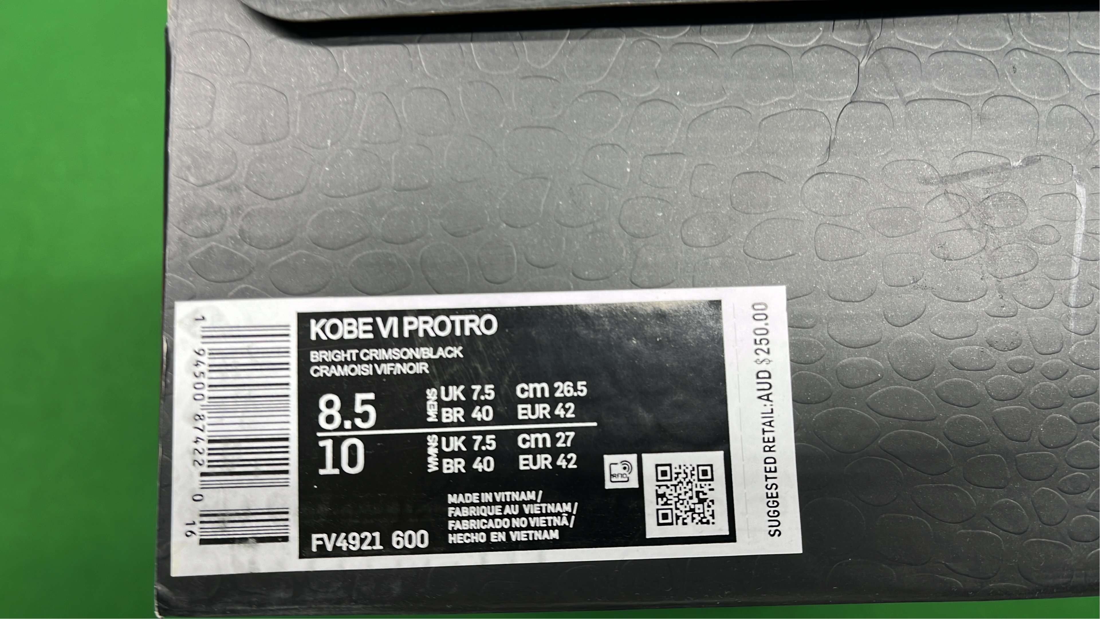 Nike Kobe 8 Protro Volt Red and Green Basketball Shoes