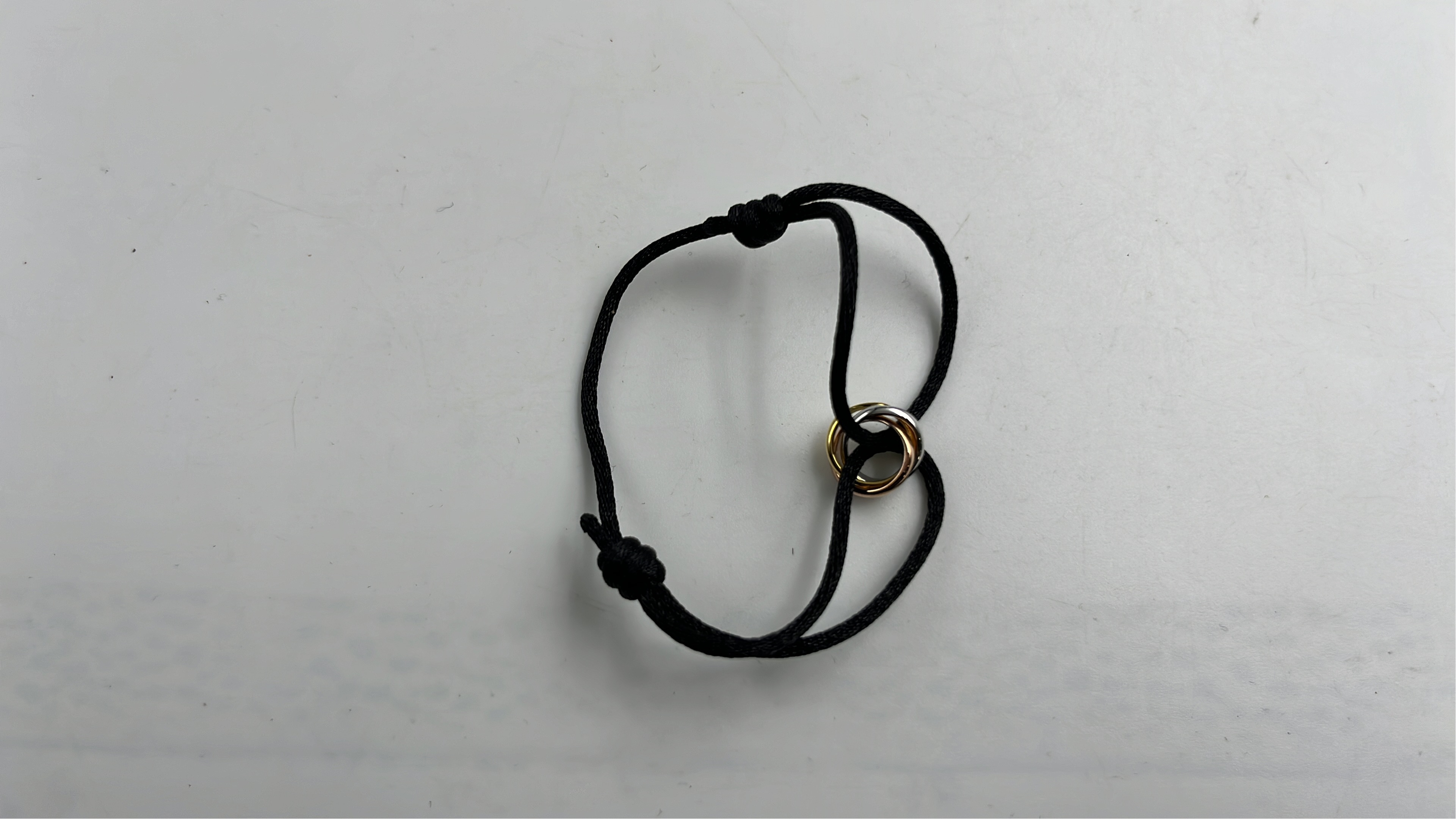 Trinity Ring with White Rope Bracelet