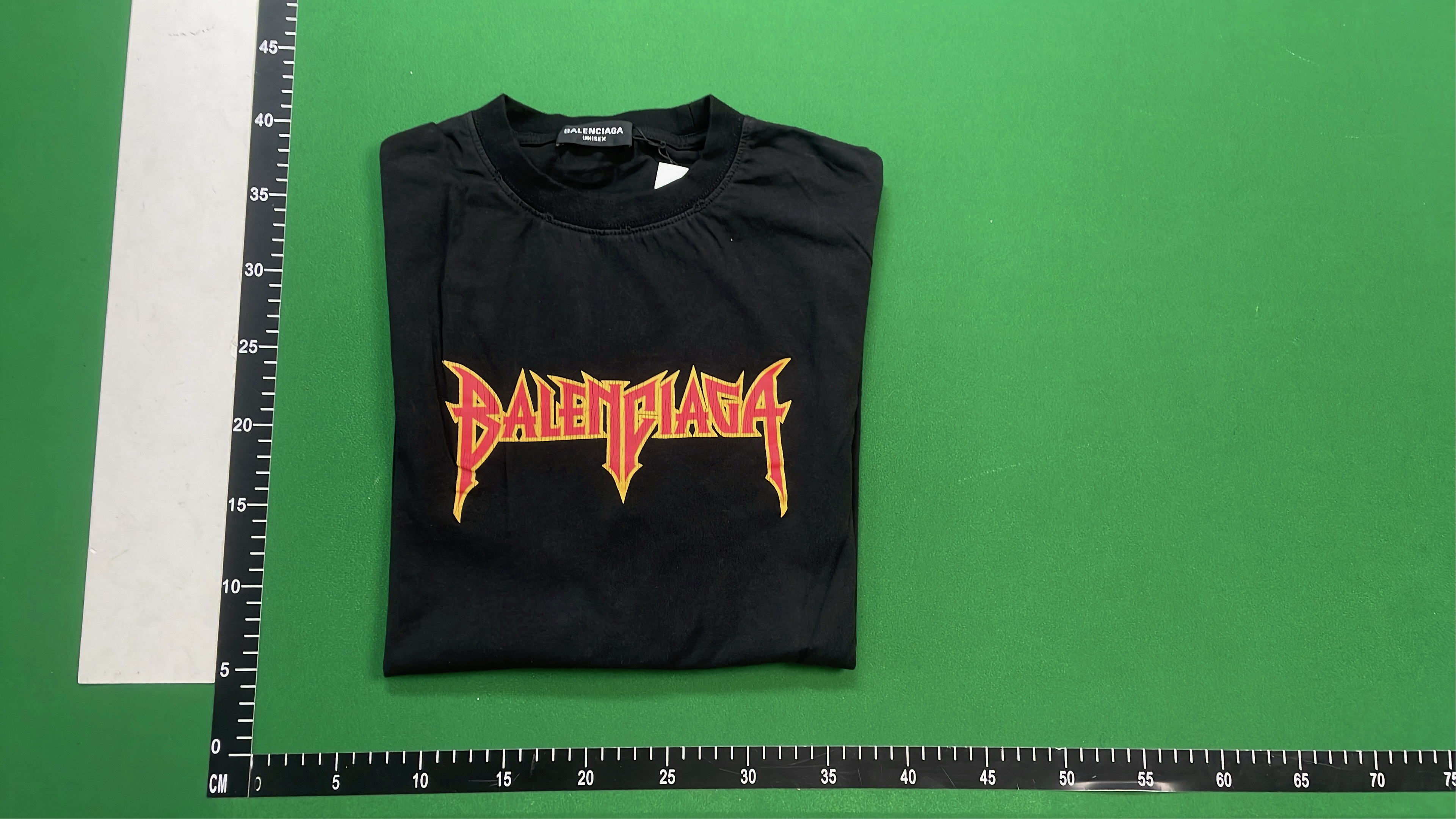Balenciaga Black T-Shirt with Tie-Dye Logo