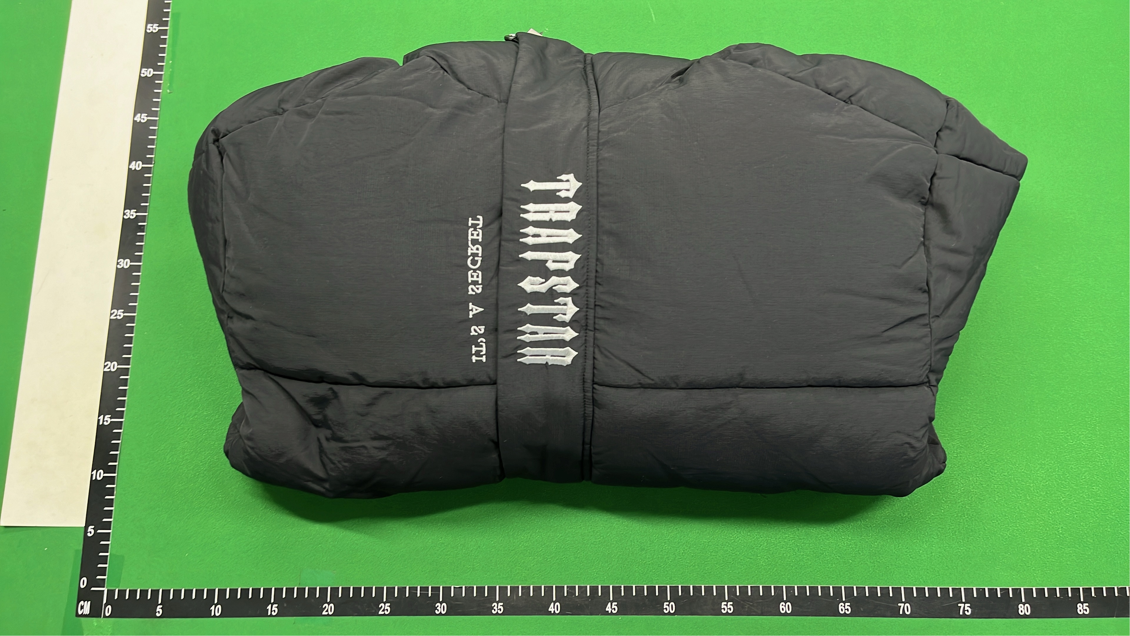 TAMPTIN Black Puffer Jacket with Hood and Logo Design