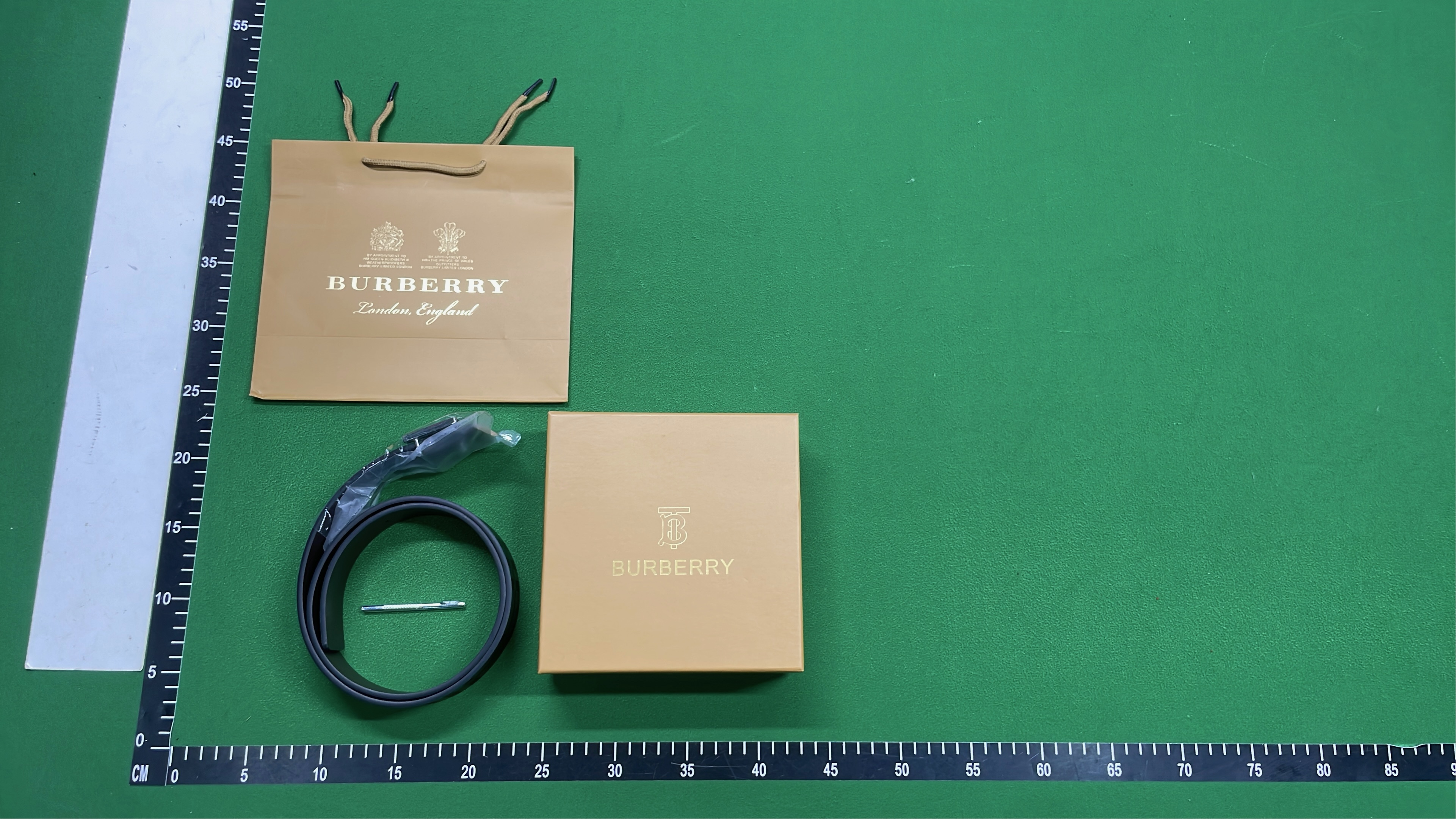 Burberry Reversible Leather Belt with Equestrian Knight Motif