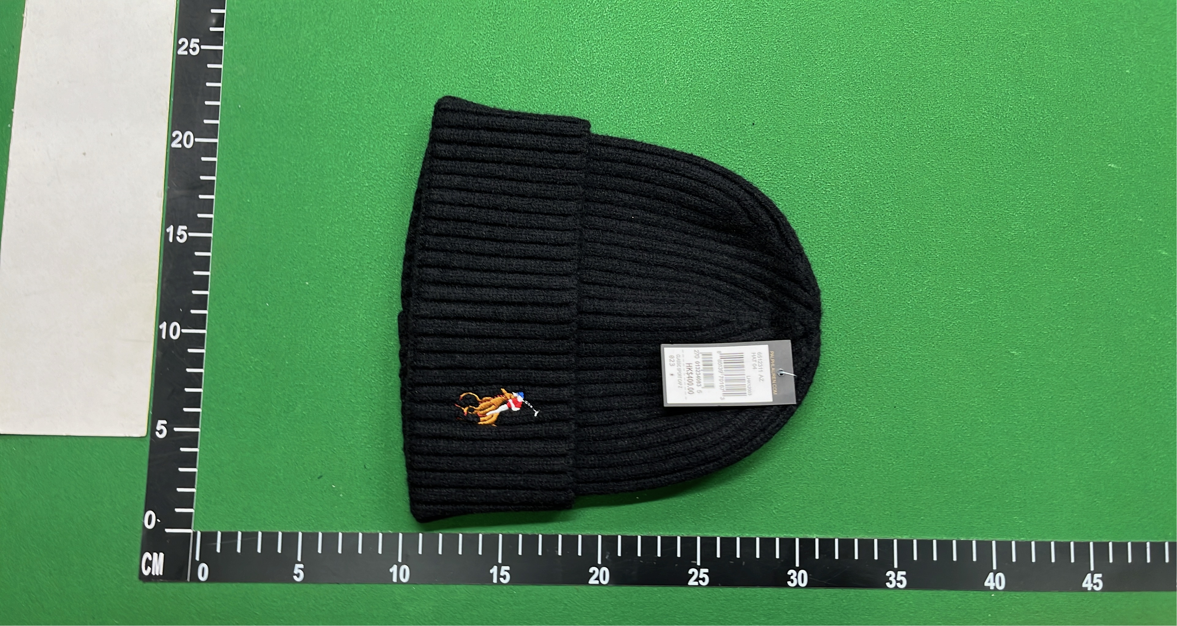Polo Ralph Lauren Navy Blue Knit Beanie Hat with Pony Logo